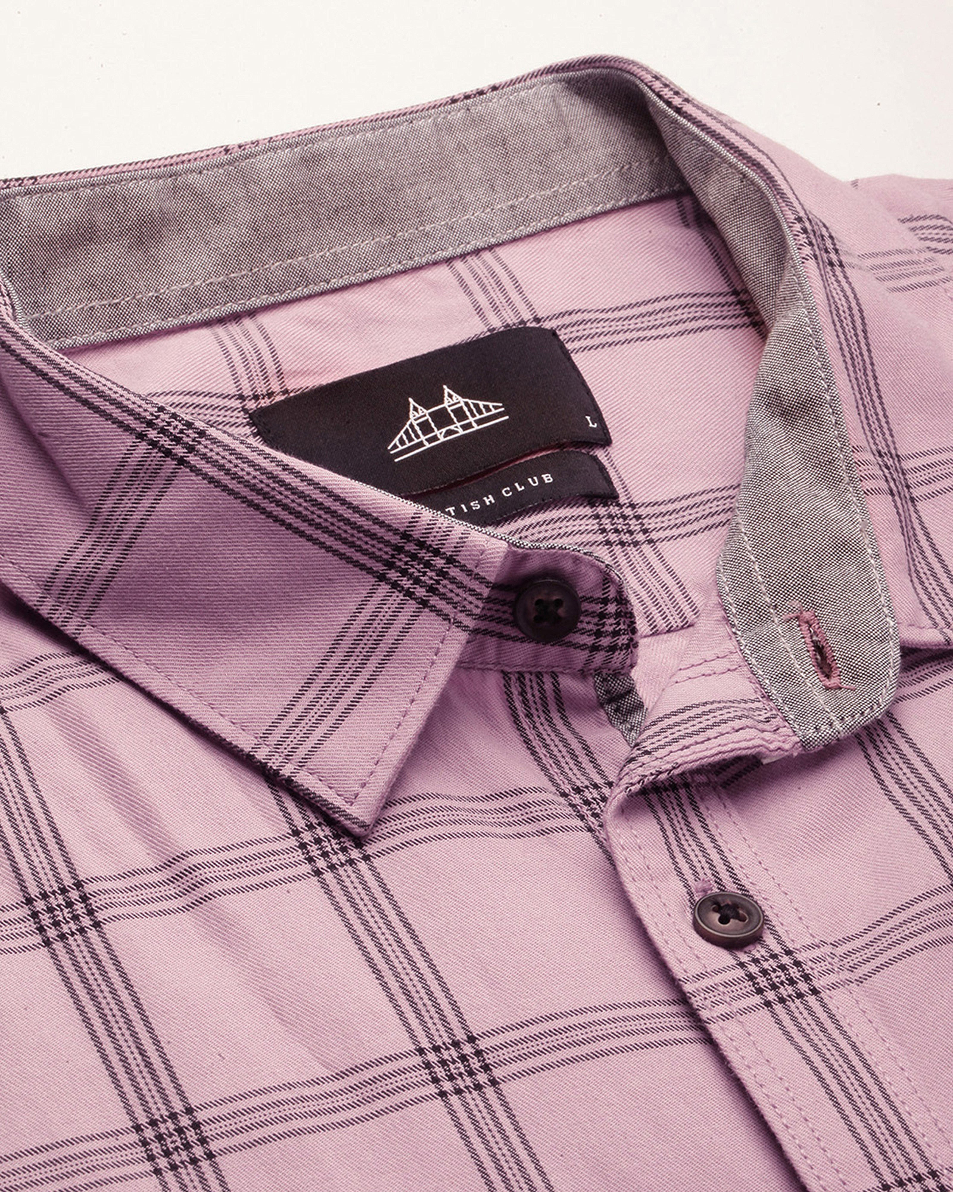 Men Pink Cotton Slim Shirt