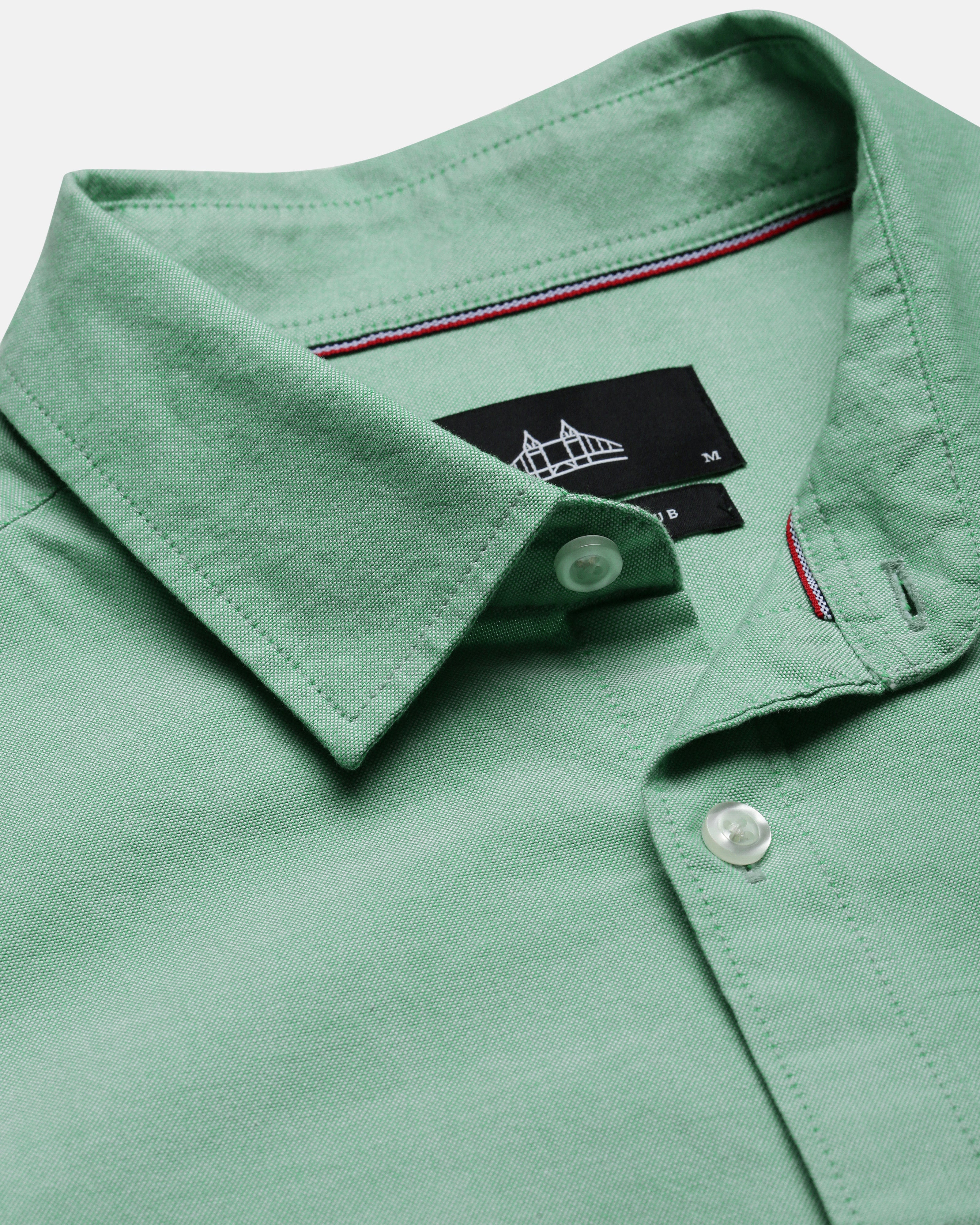 Men Green Oxford Shirt