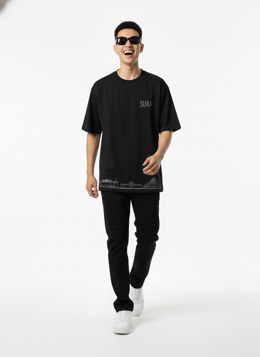 Men Printed Cotton Oversized T-Shirt