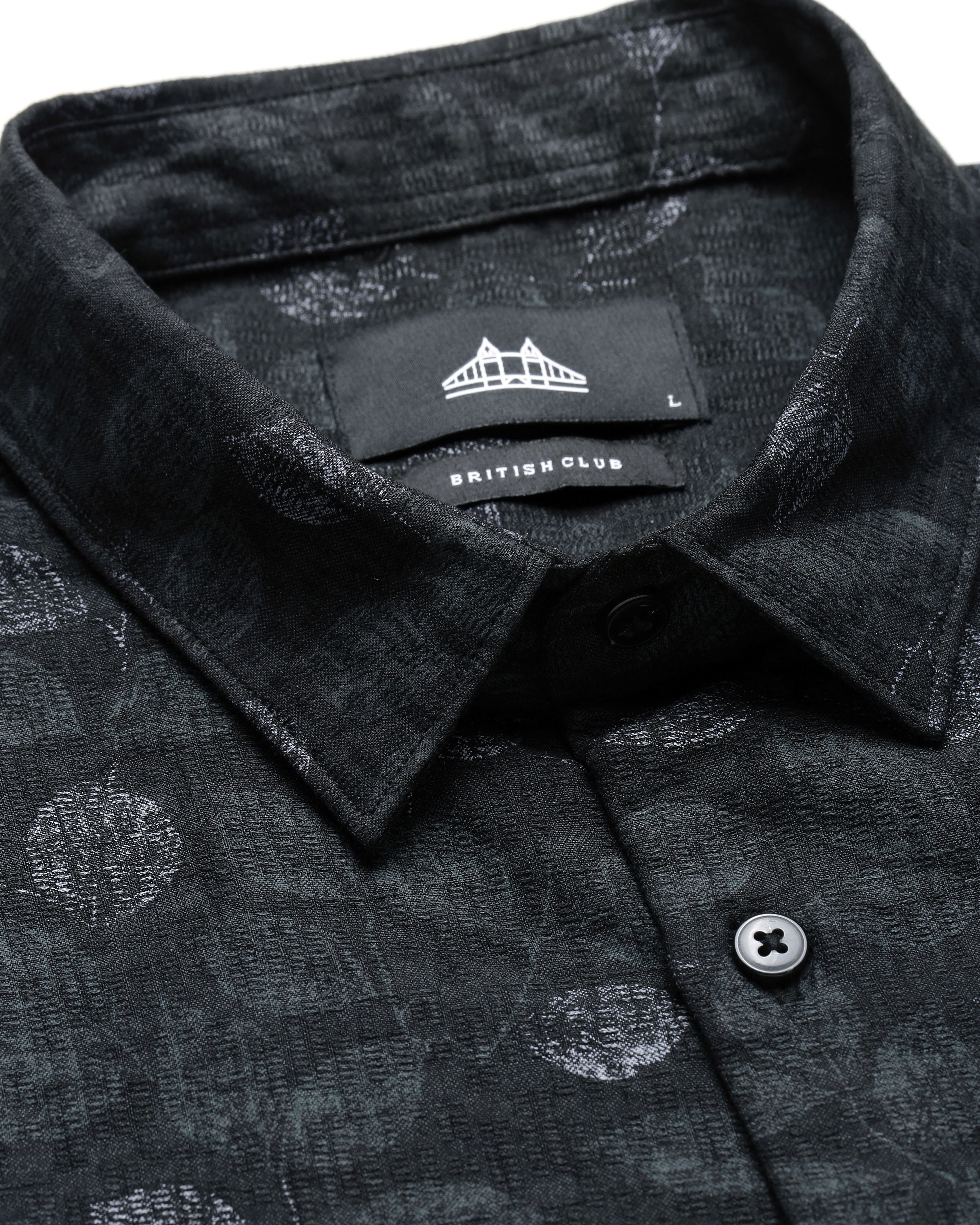 Men Black Slim Fit Shirt