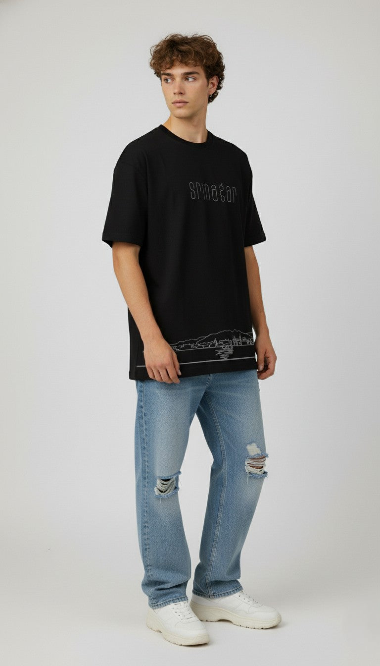 Men Printed Cotton Oversized T-Shirt