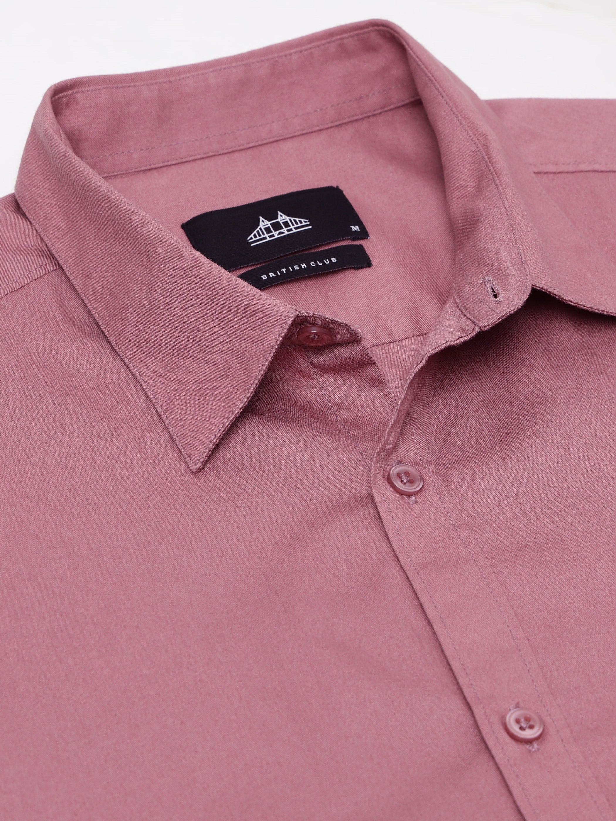 Men Mauve Solid Shirt