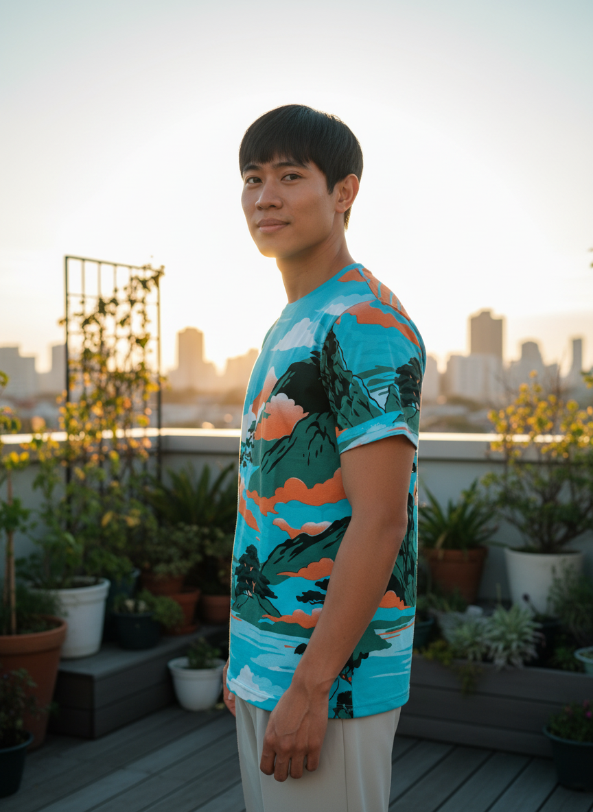 Men All-Over Cotton T-Shirt