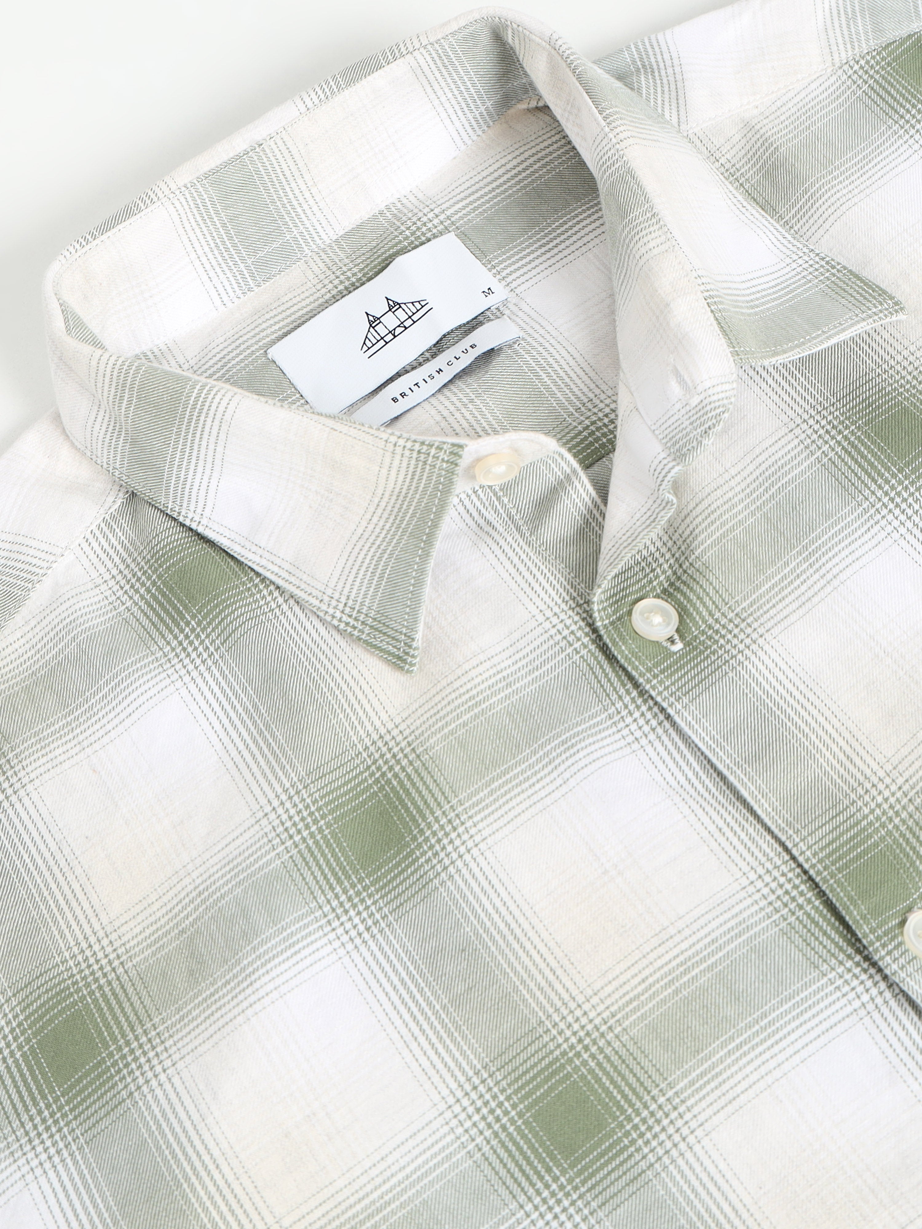 Men Green Checked Shirt