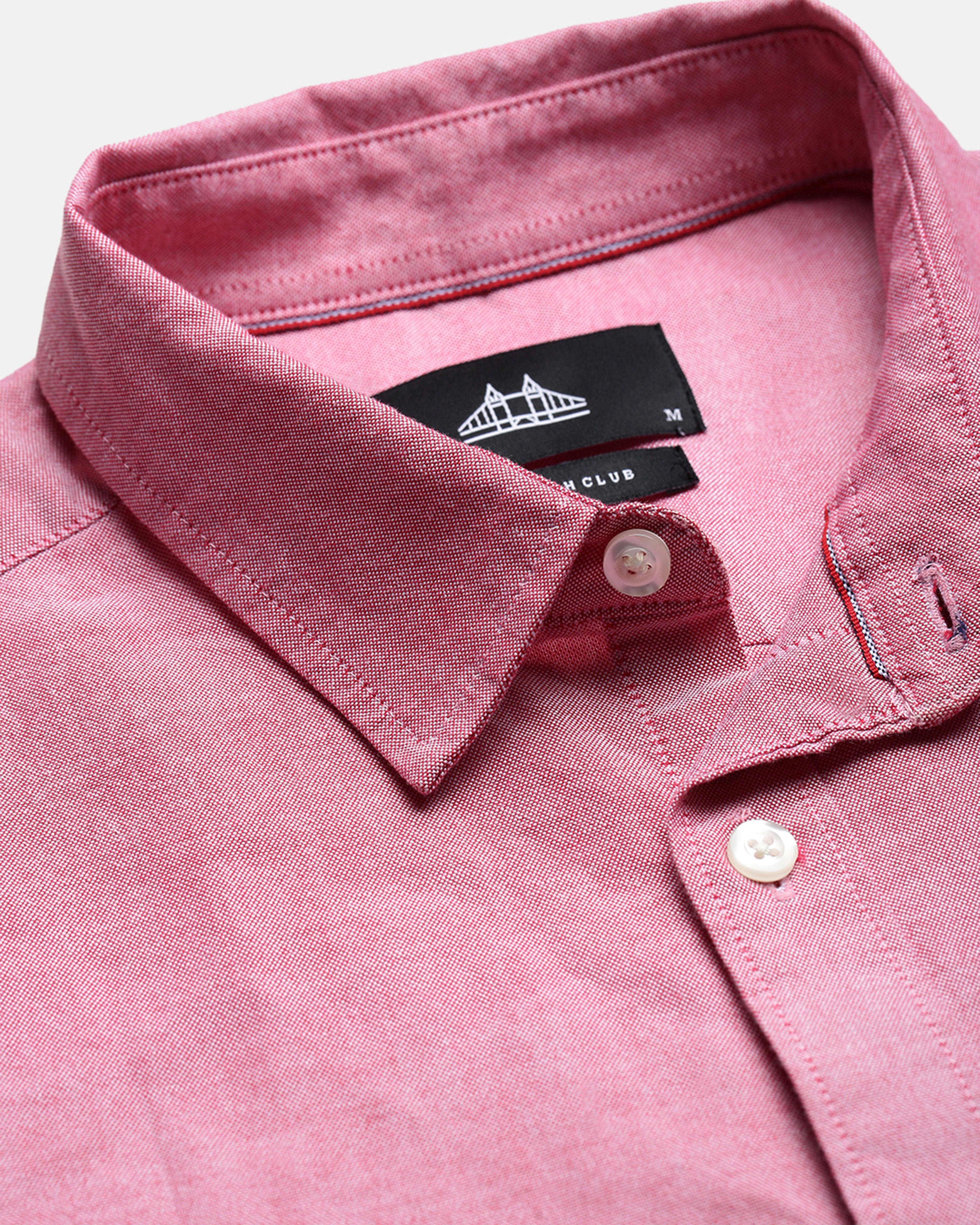 Men Red Oxford Shirt