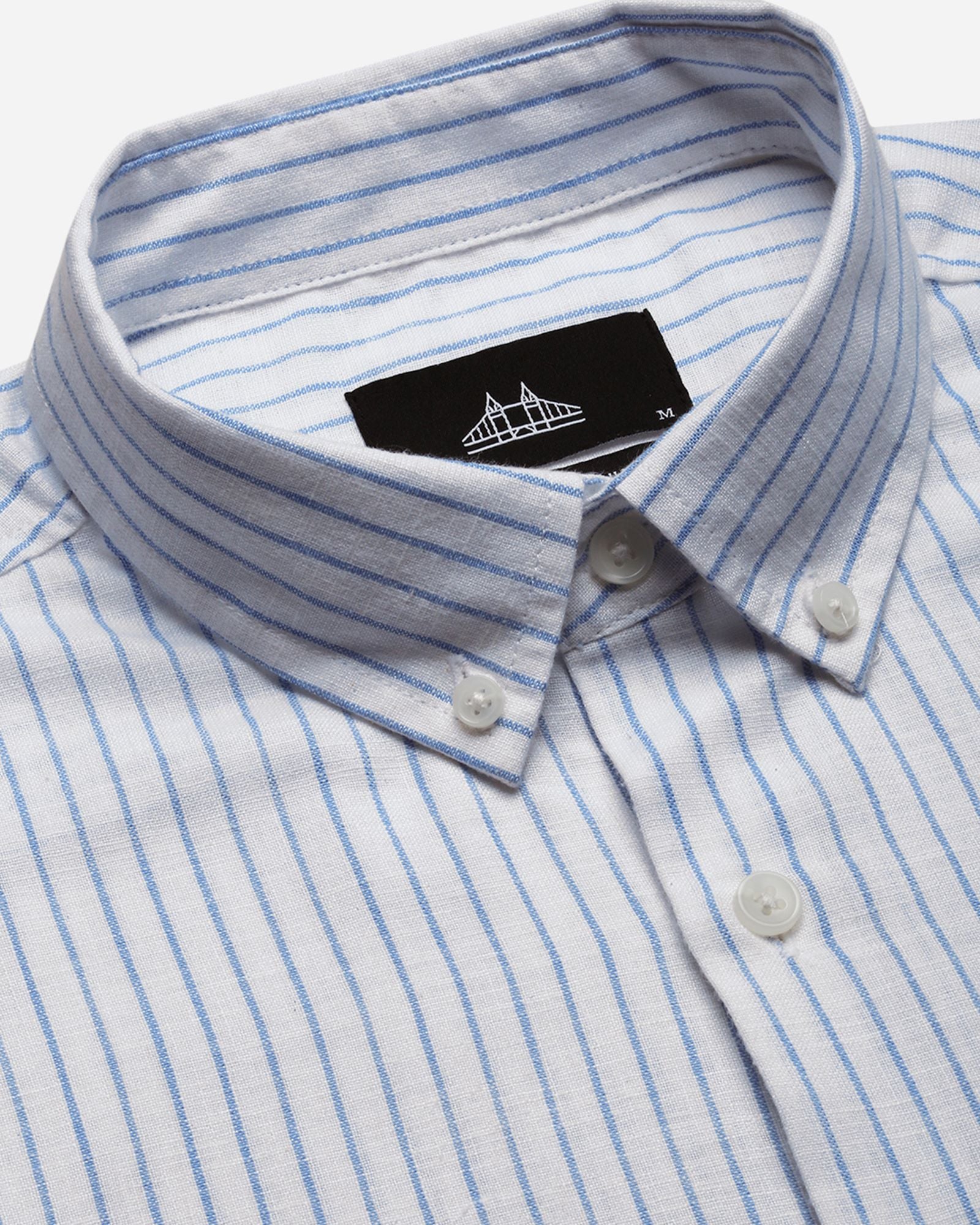 Men White Striped Shirt
