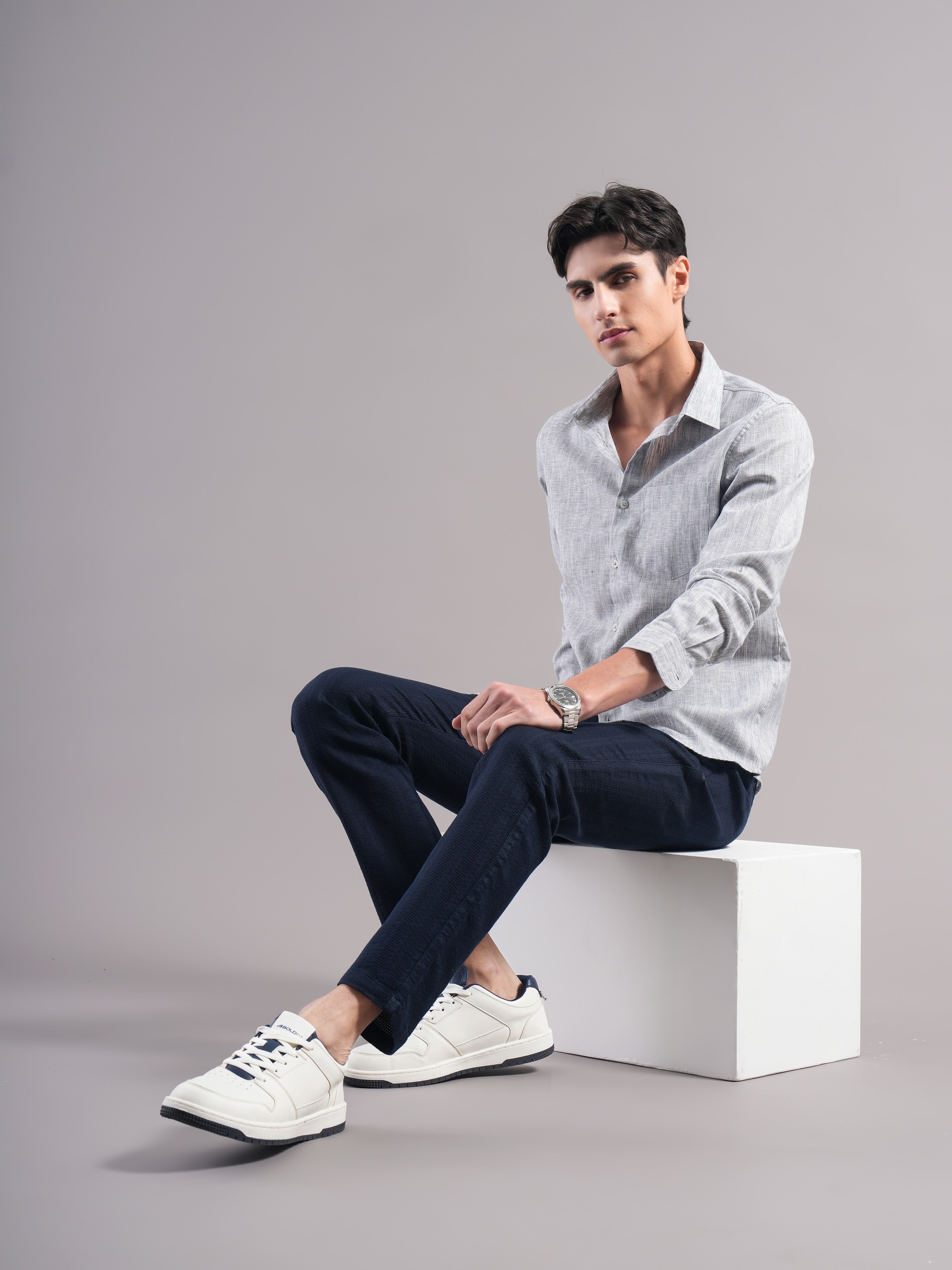 Men Polycotton Striped Shirts