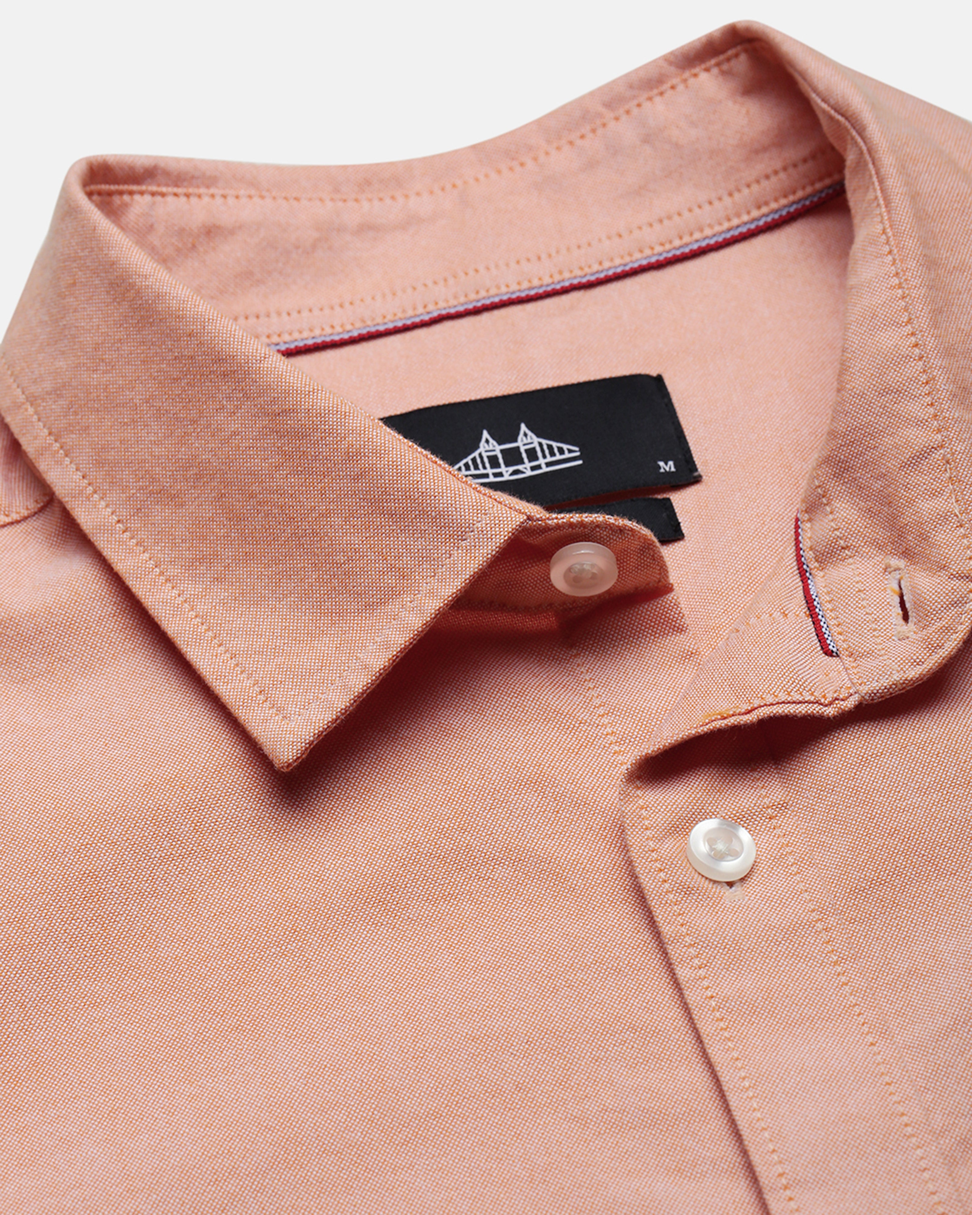 Men Orange Oxford Shirt