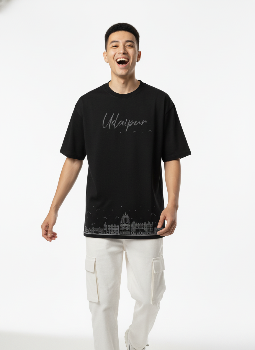 Men Printed Cotton Oversized T-Shirt