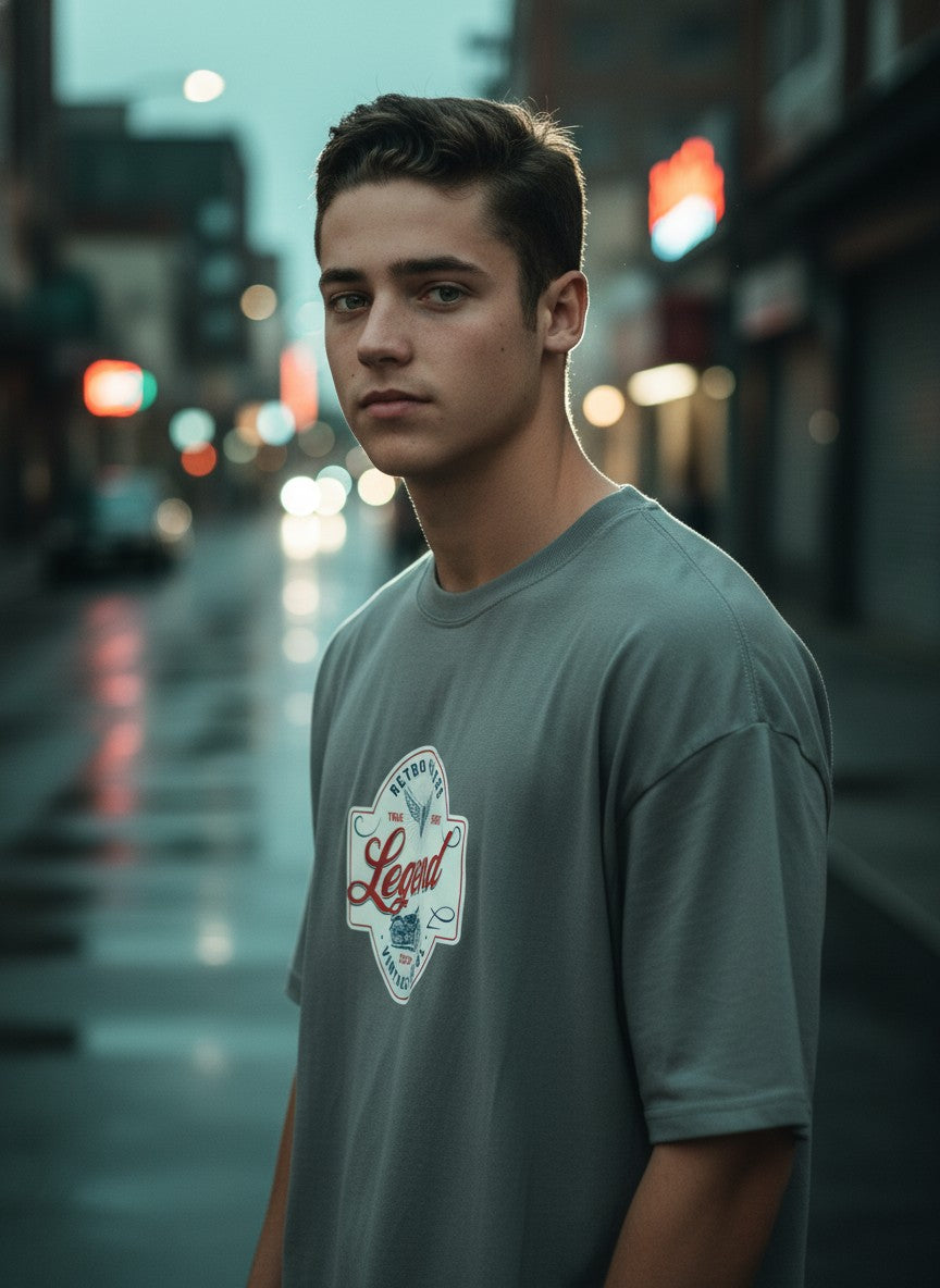 Men Oversized Cotton Printed T-Shirt