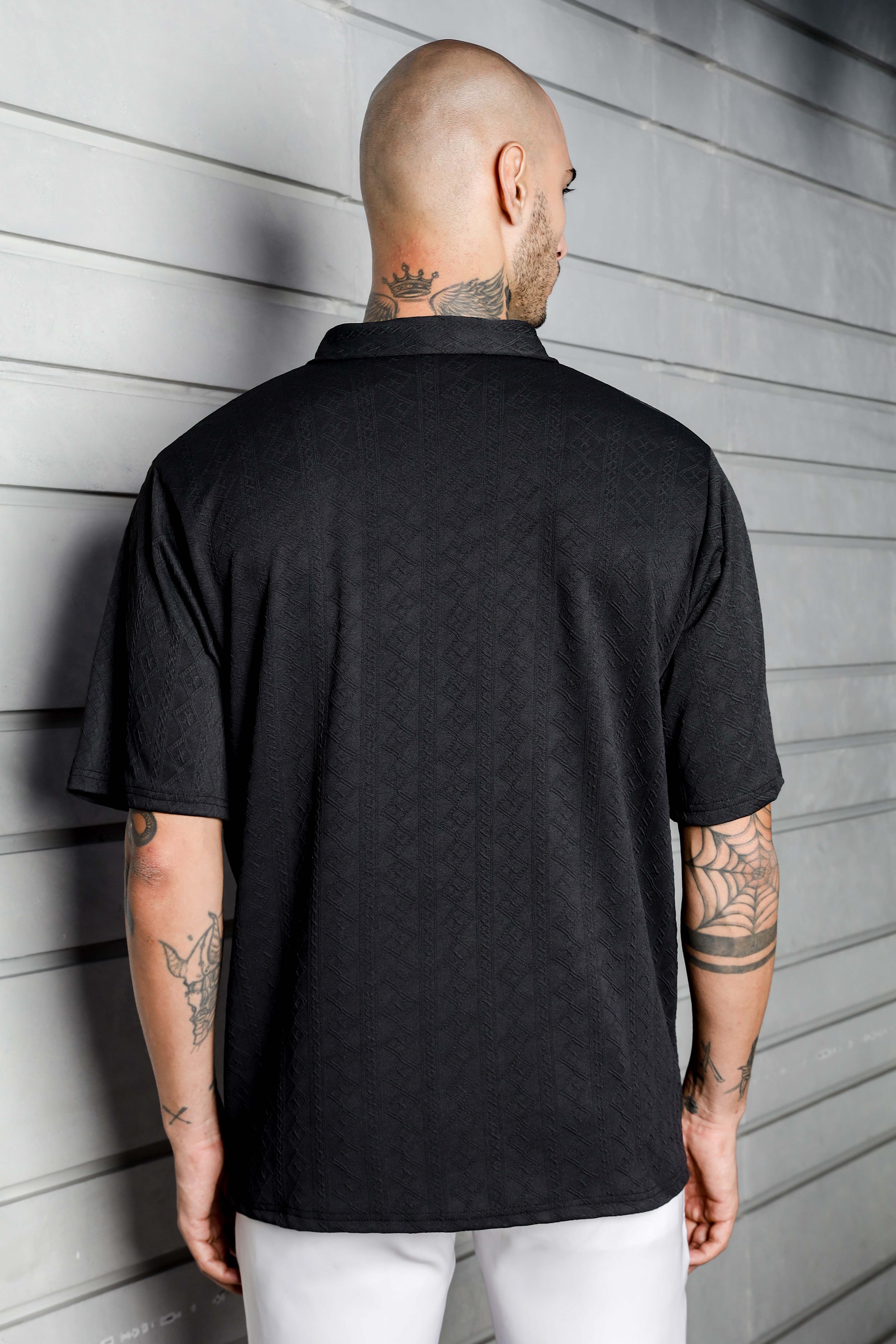 Unisex Black Polo T-shirt