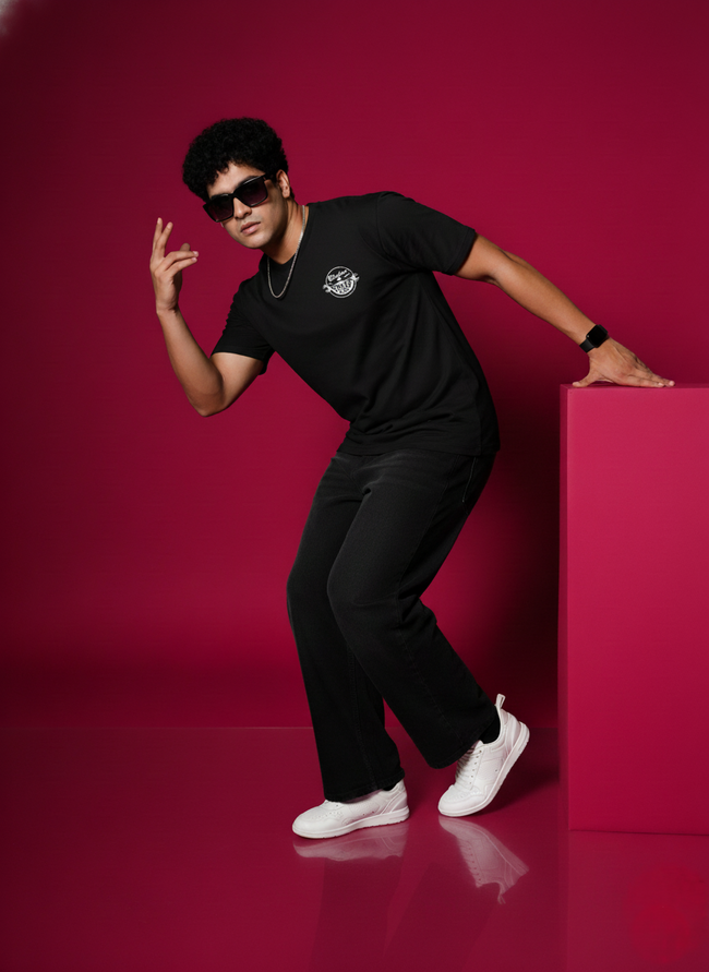 Men Round Neck Cotton T-Shirt