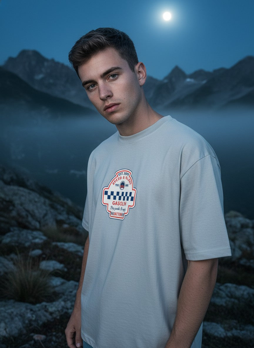 Men Oversized Cotton Printed T-Shirt
