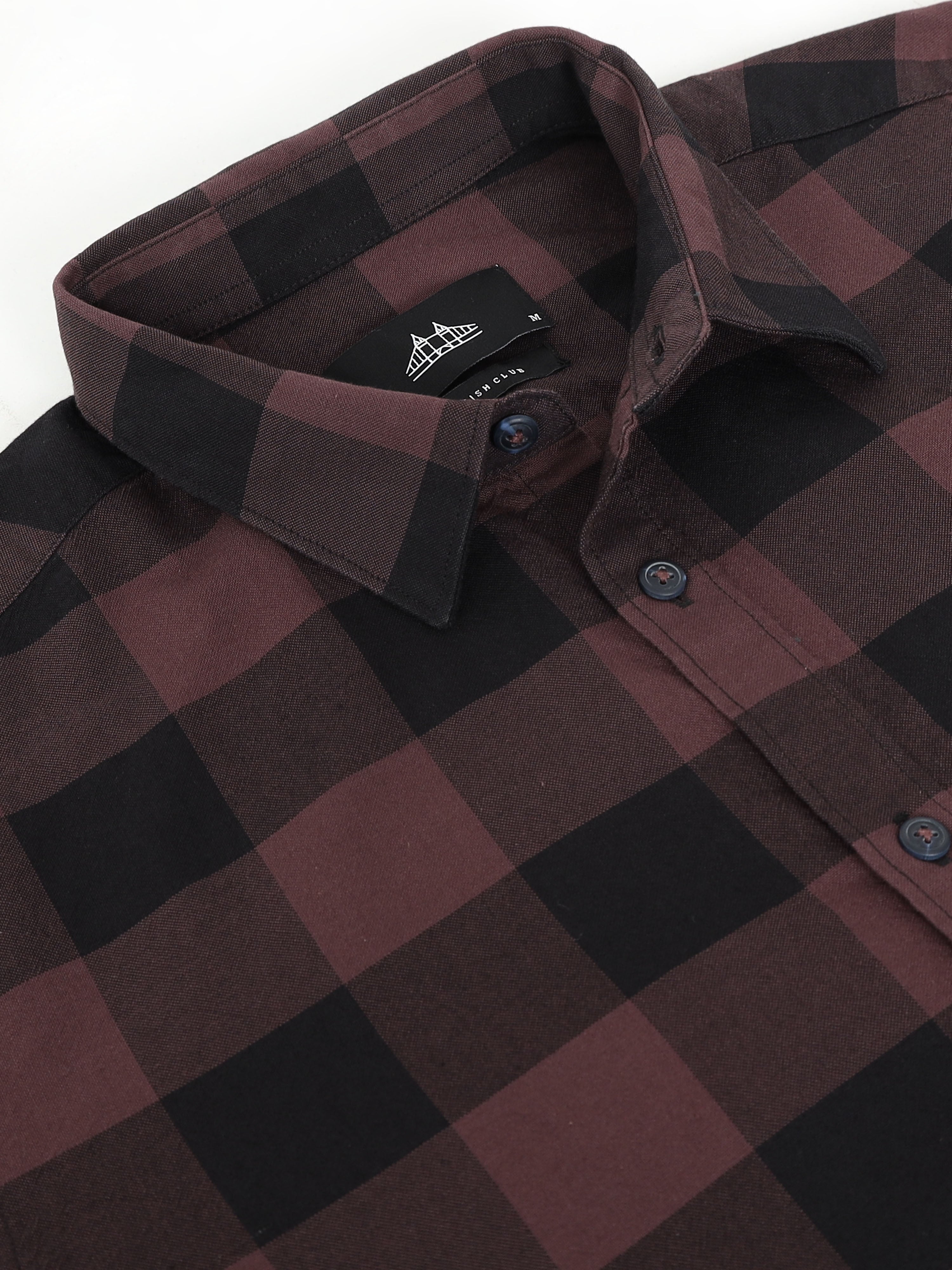 Men Purple Checked Shirt