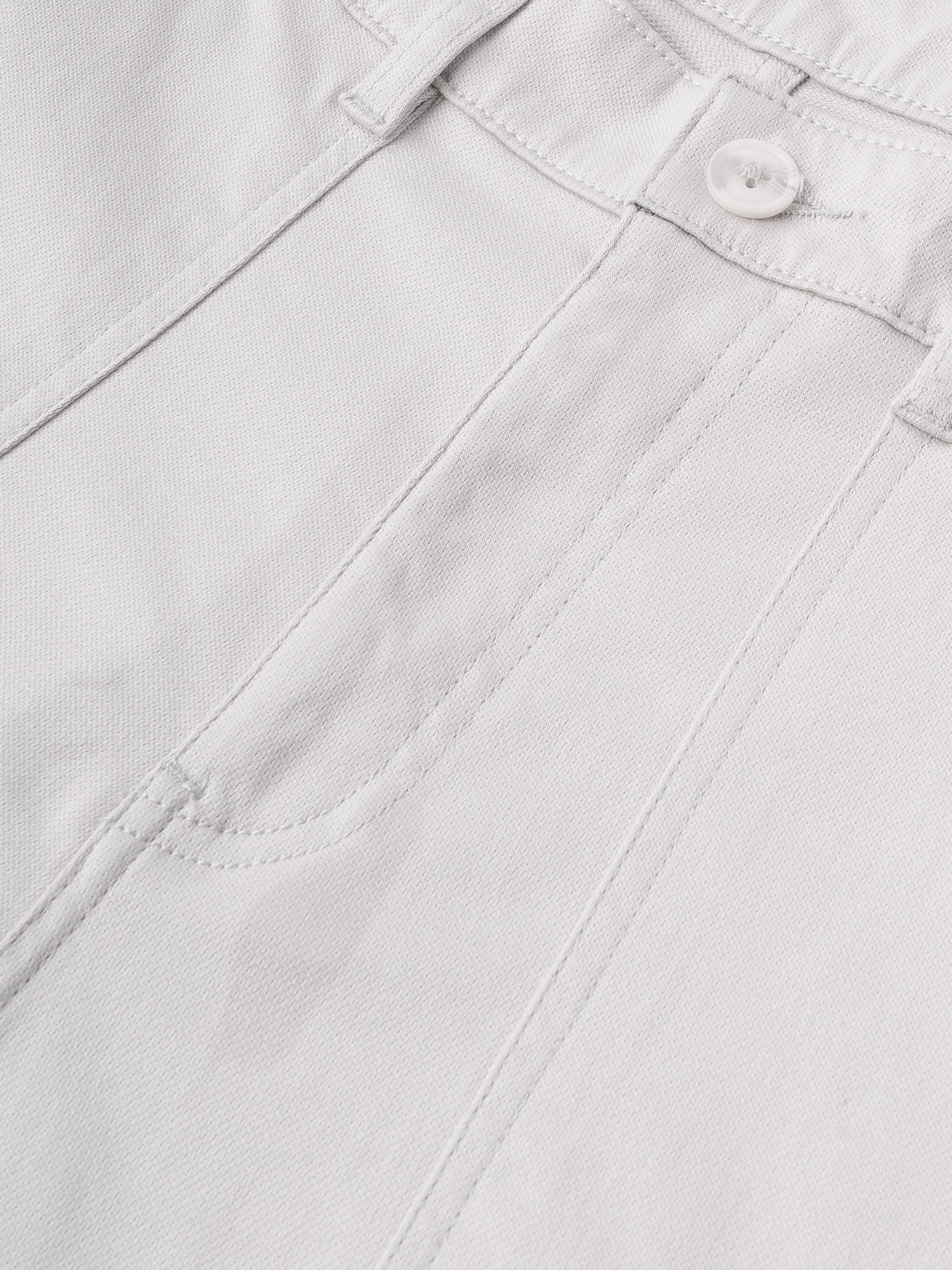 Men Off White Straight Fit Cargo Trouser