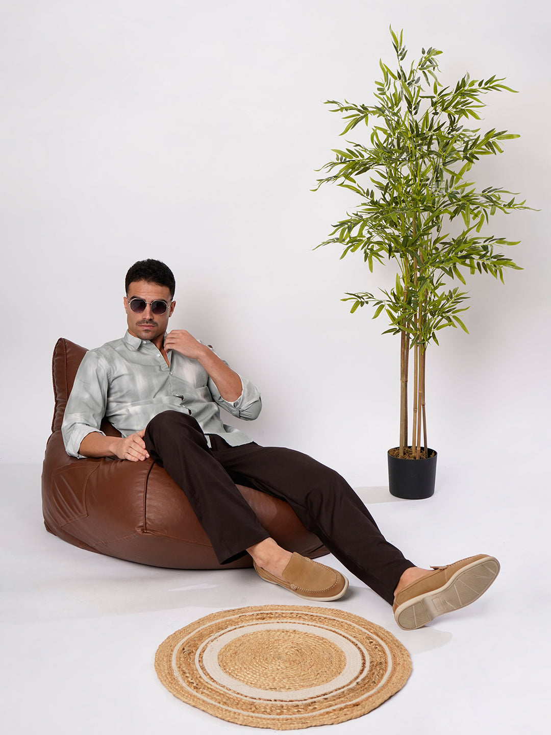 Men Green Abstract Printed Shirt