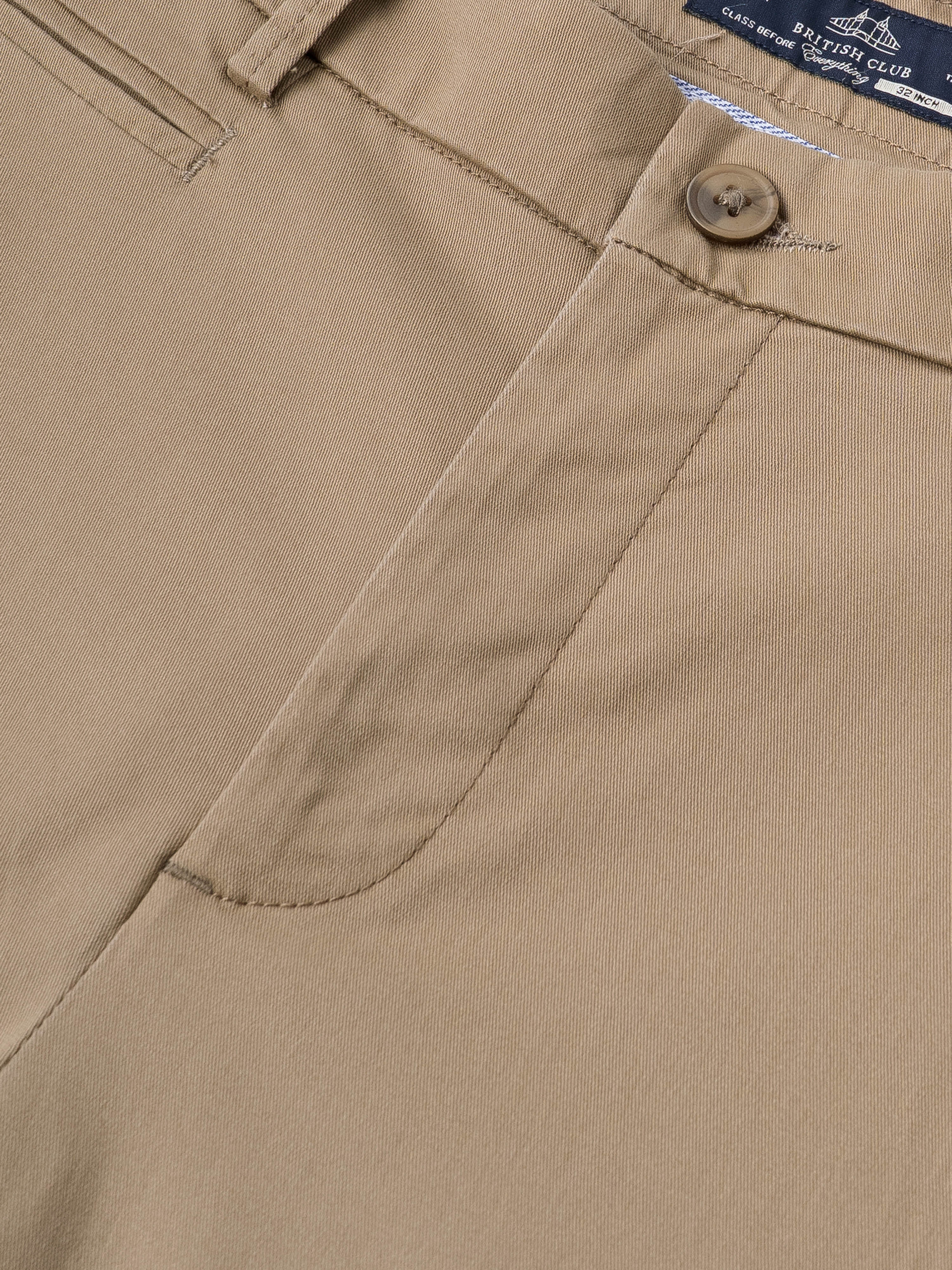 Men Khaki Smart Slim Fit Chinos