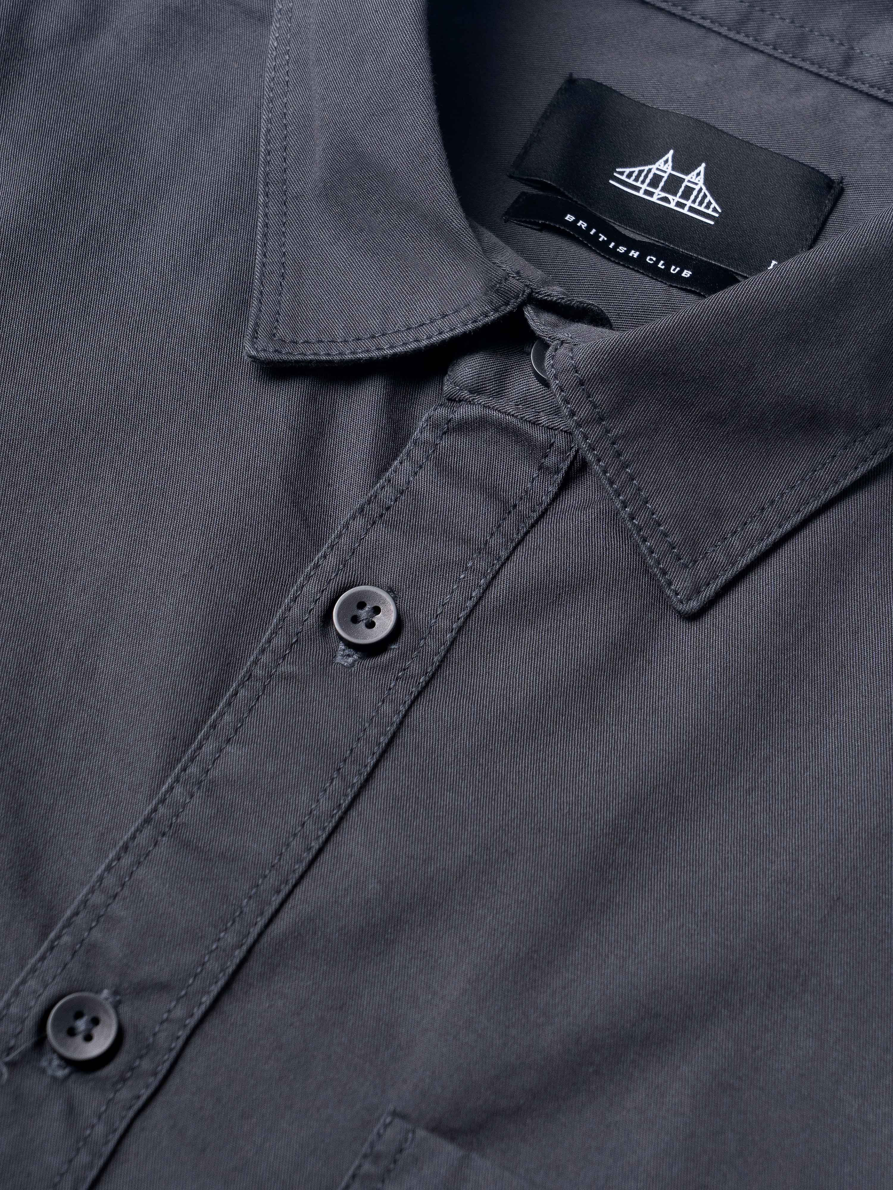 Men Grey Twill Shirt