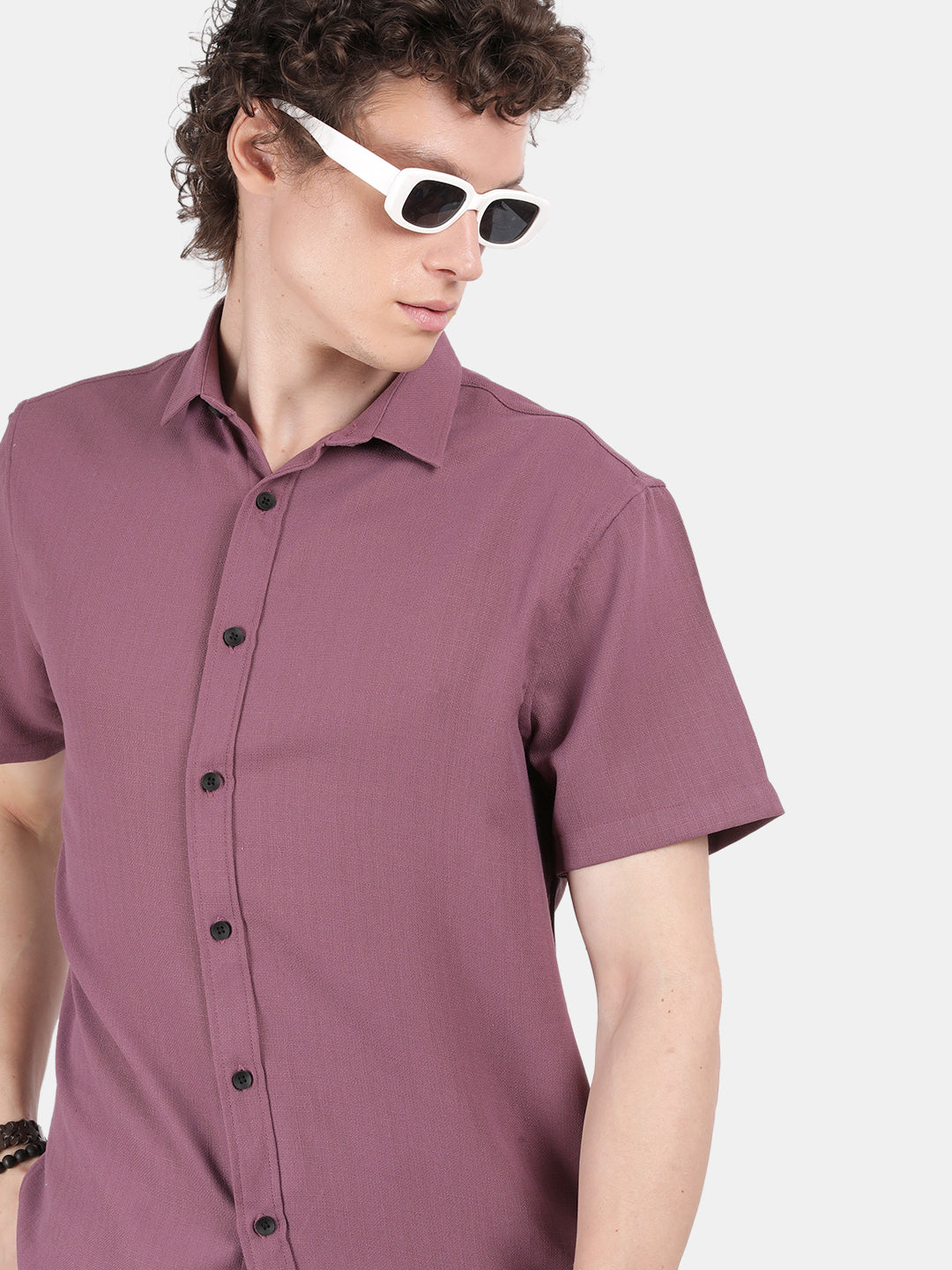 Men Purple Slim Fit Shirt