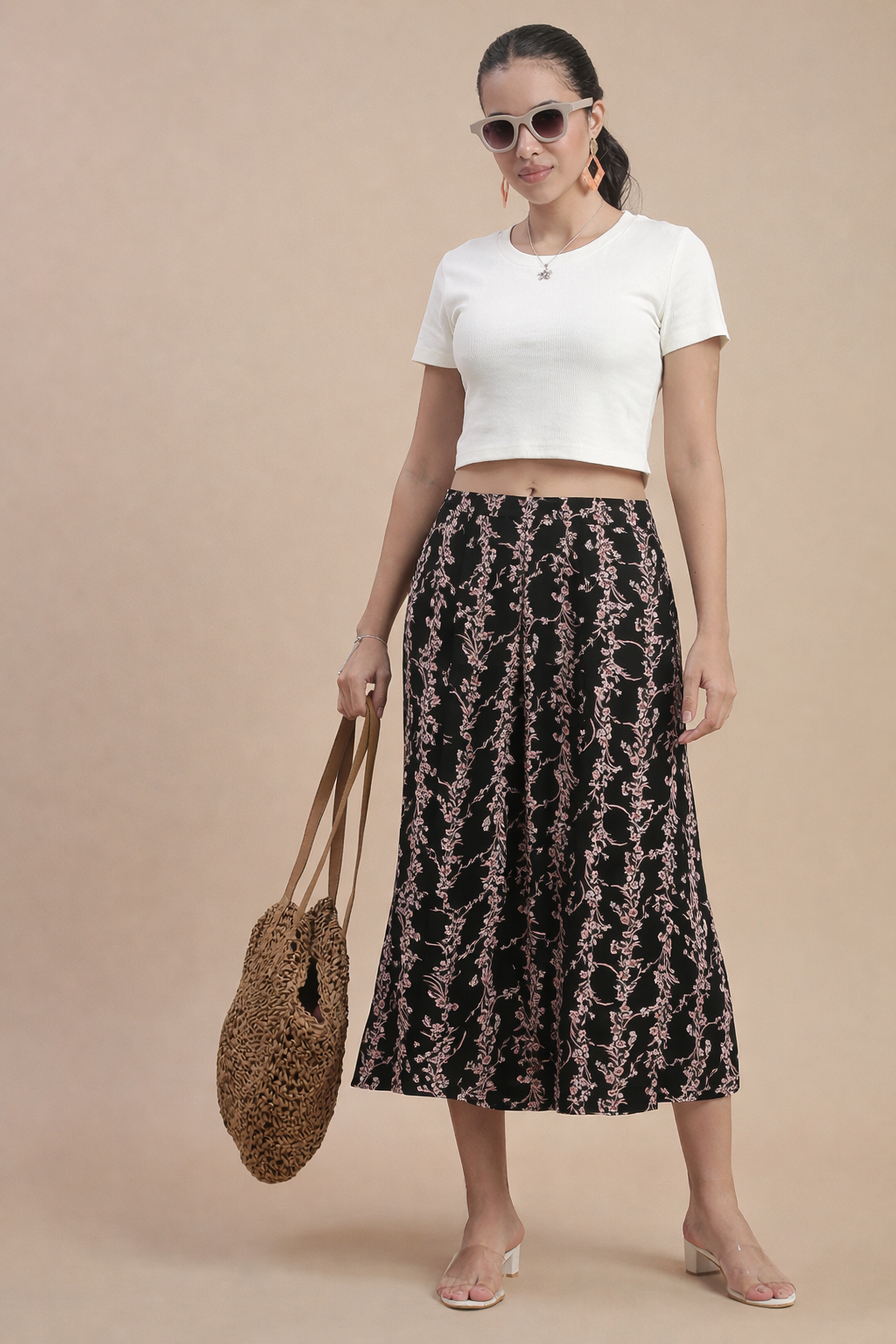 Women Black Casual Culottes
