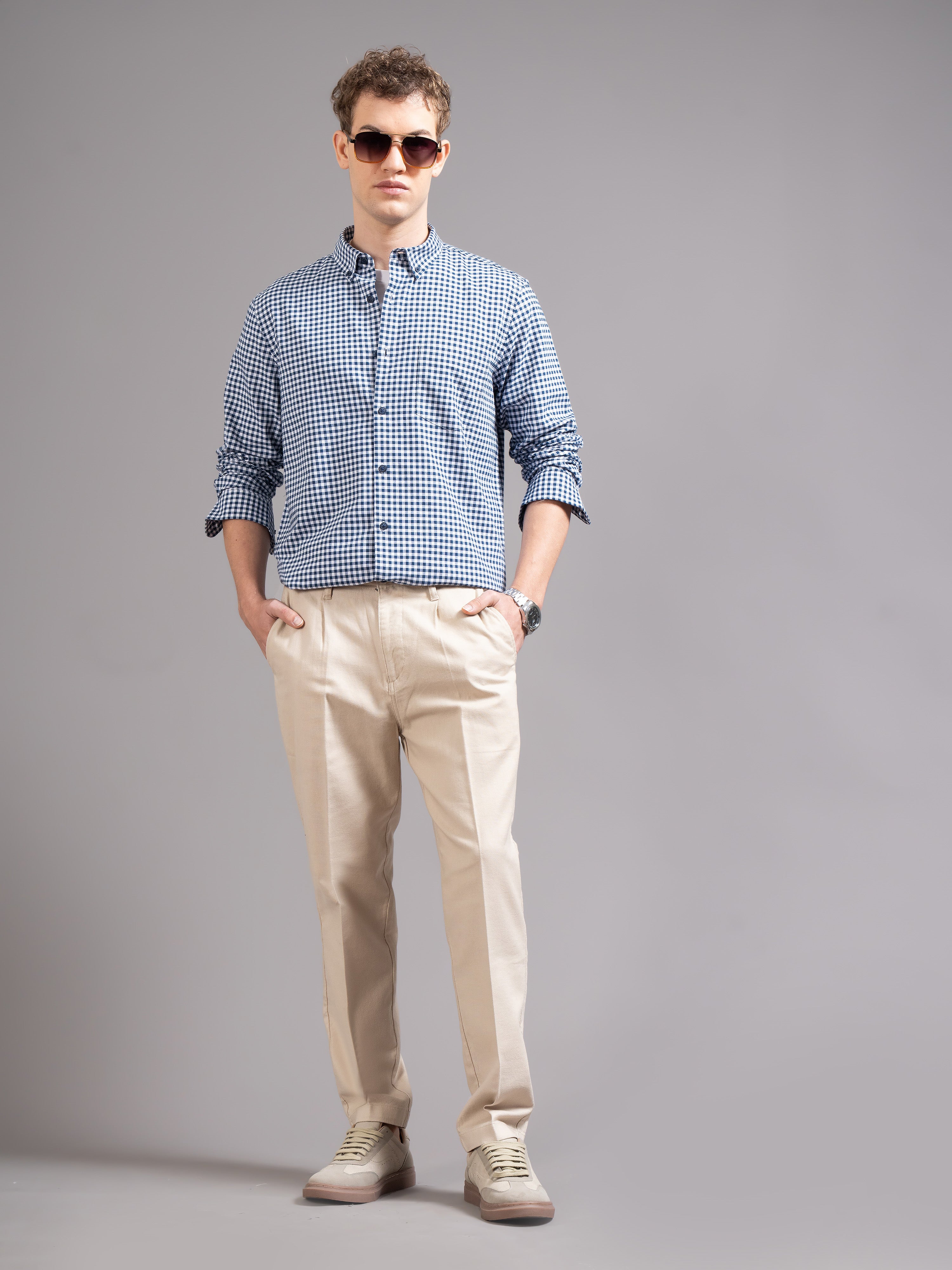 Men Teal Oxford Shirt