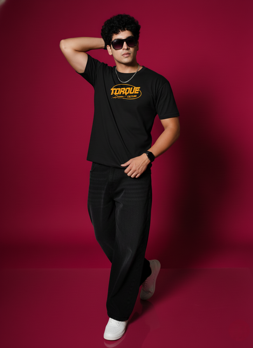 Men Round Neck Cotton T-Shirt