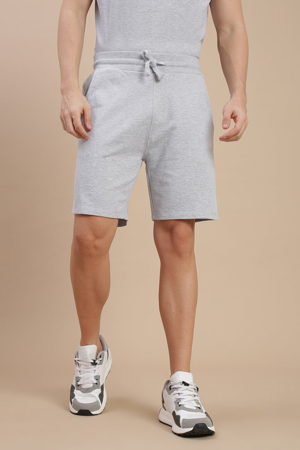 Men Grey Basic Shorts