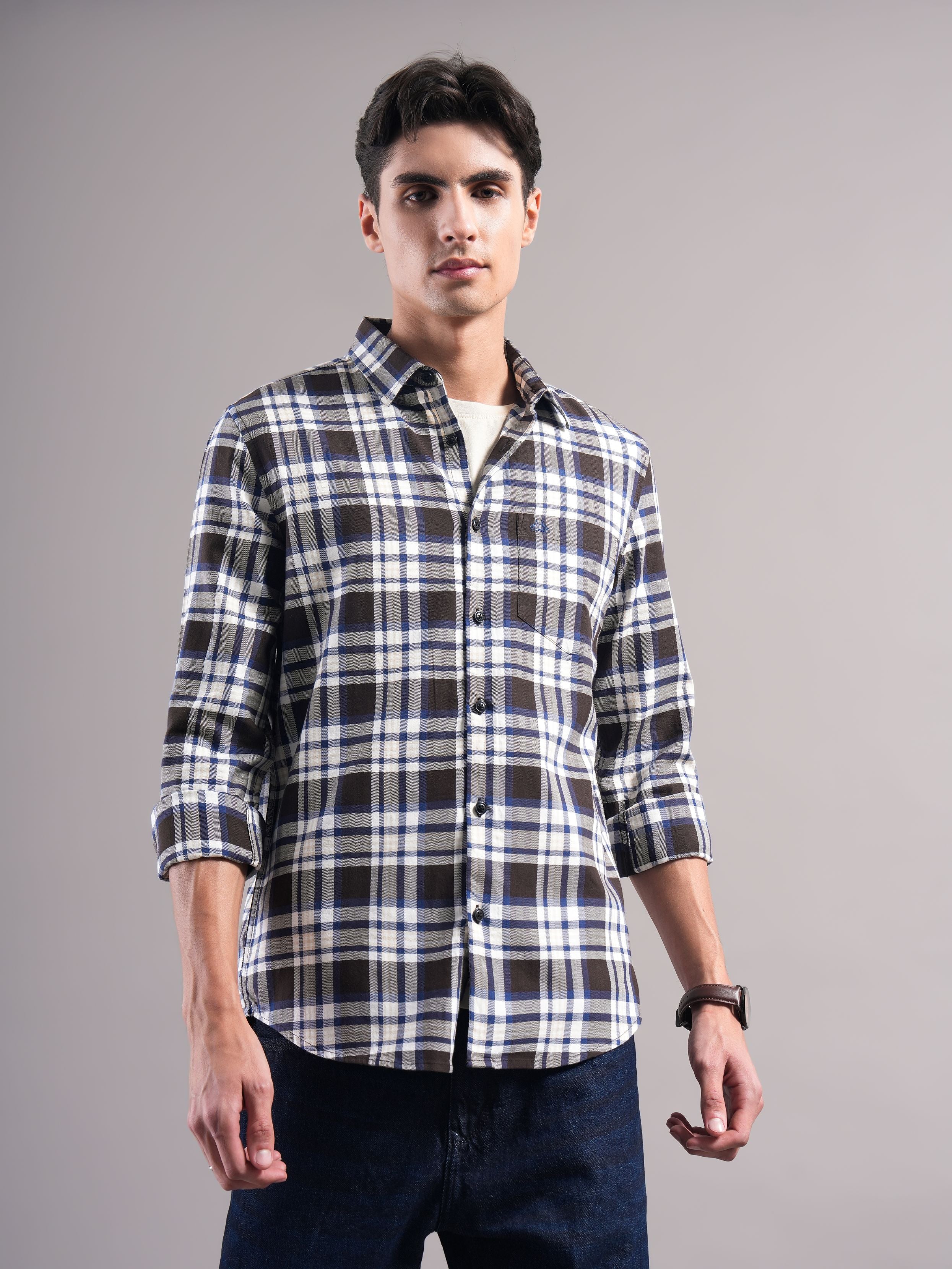 Men Brown Casual Shirt