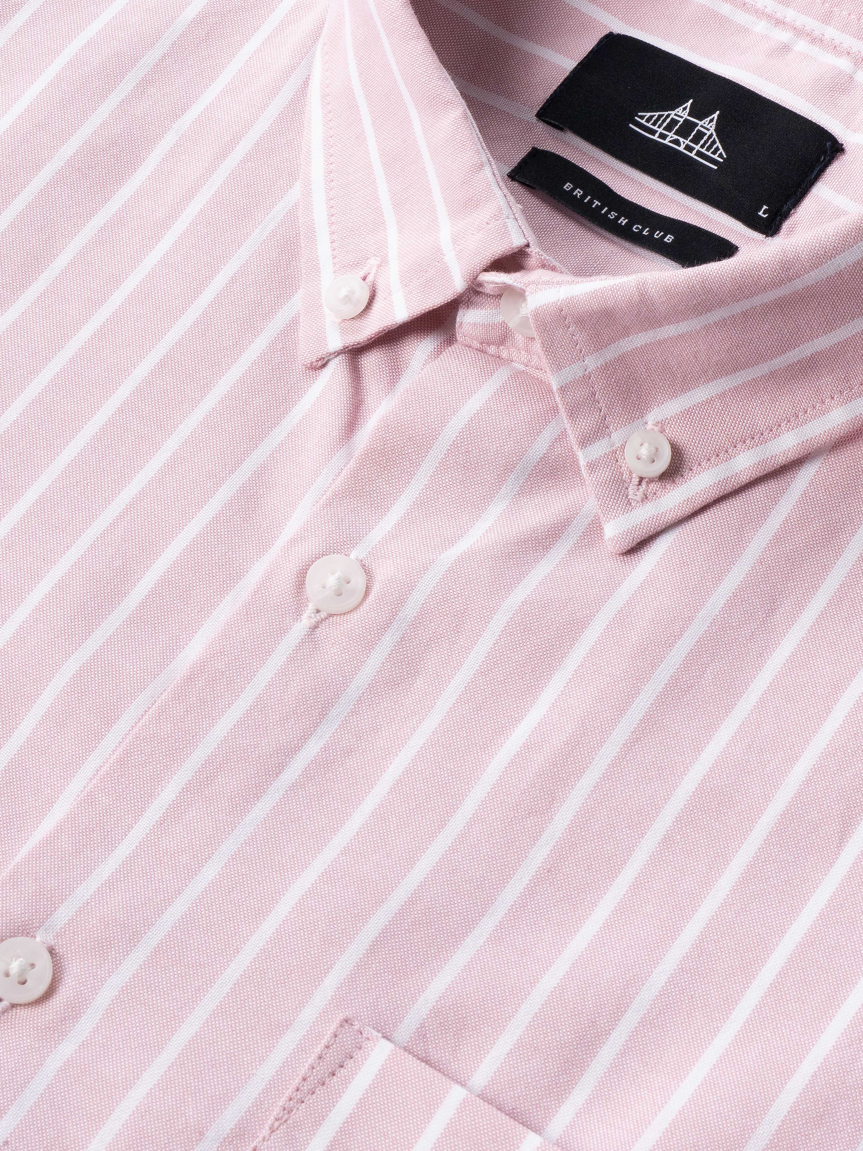 Men Peach Striped Shirt