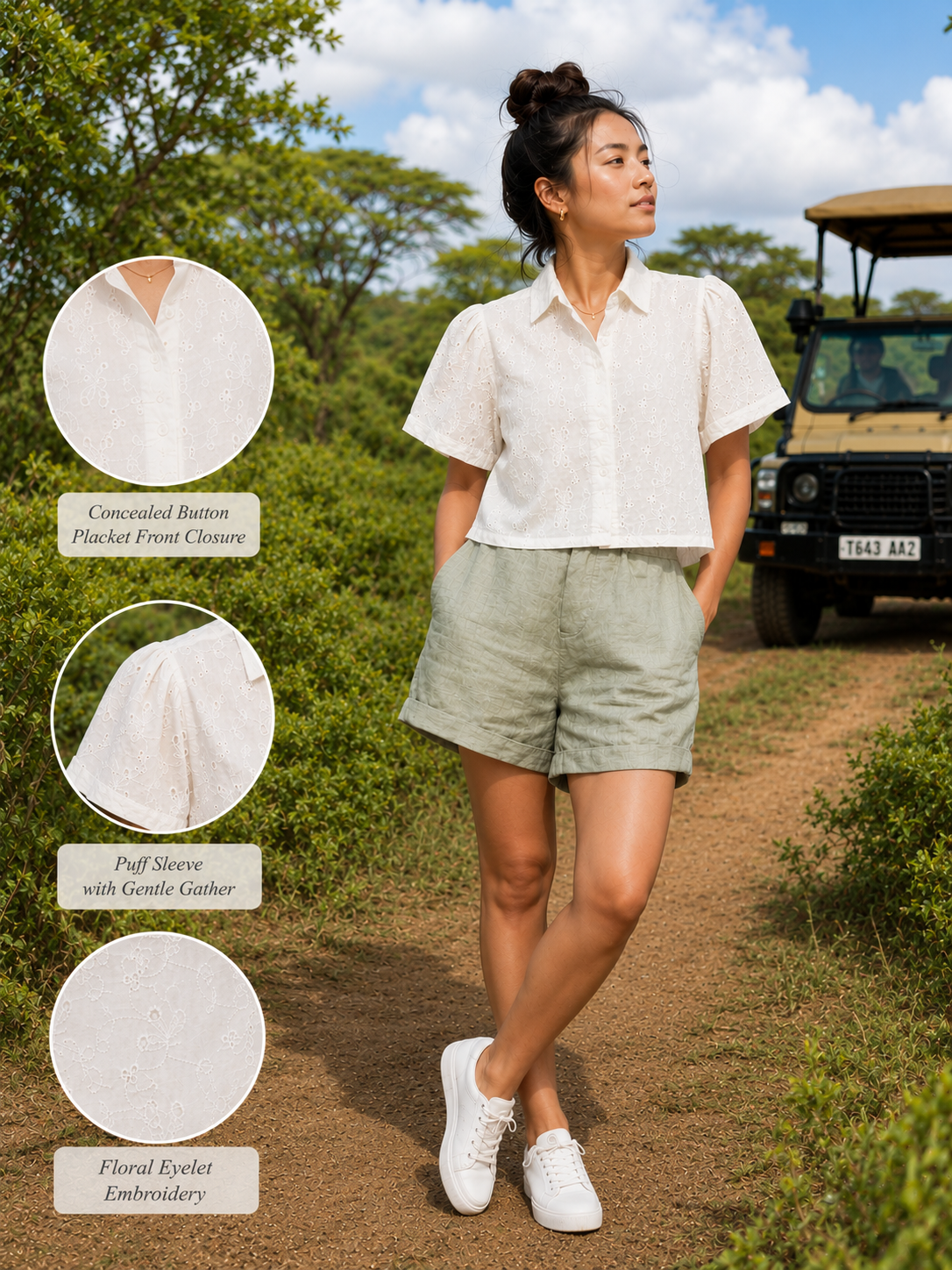 Women White Modern Shirt