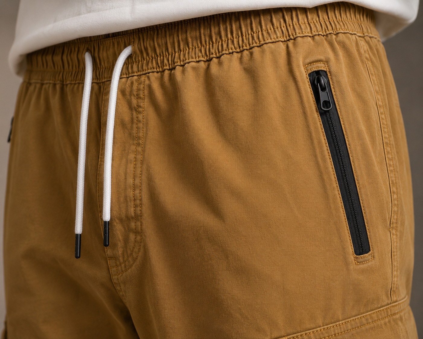 Men Brown Utility Cargo Joggers