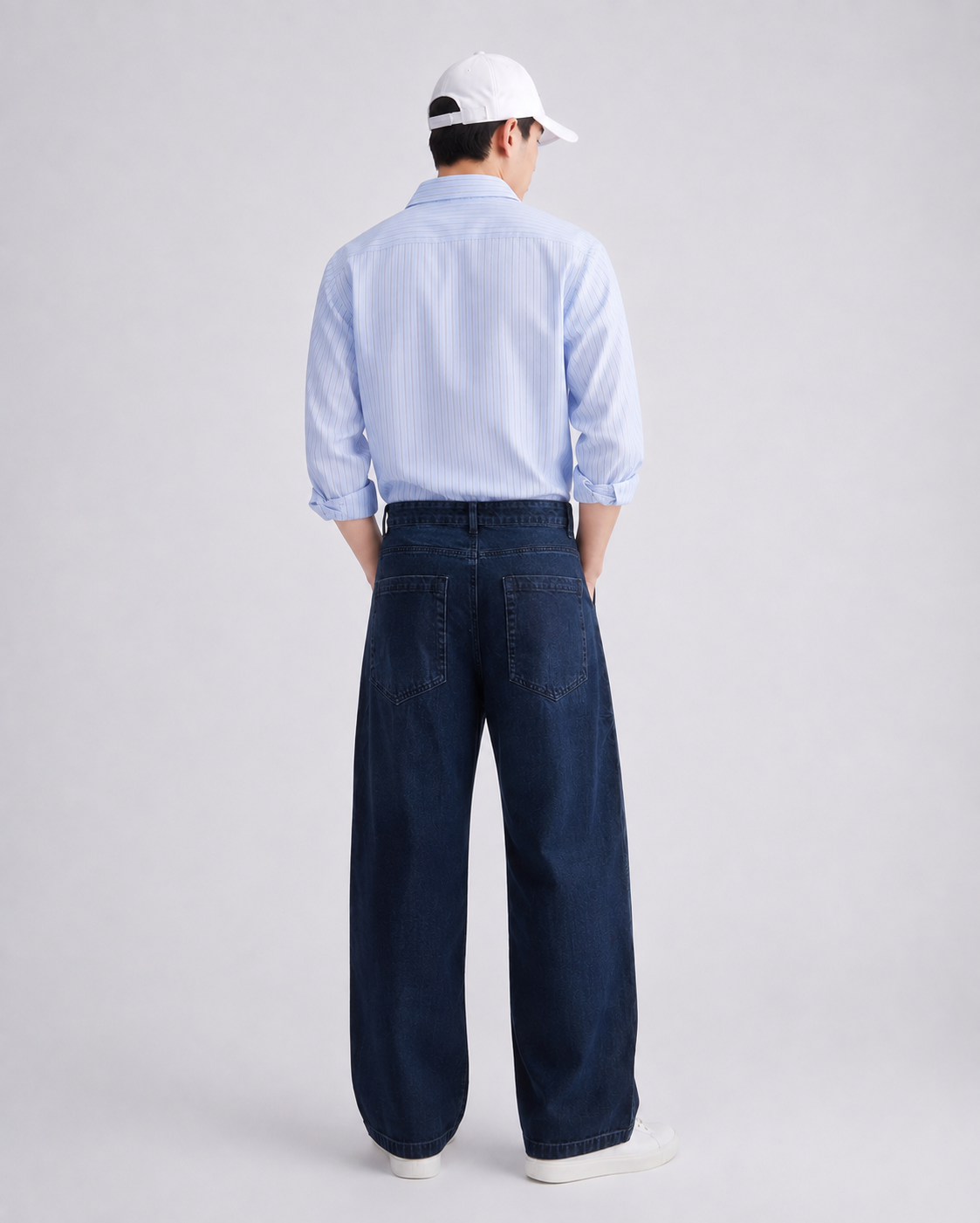 Men Navy Baggy Jeans