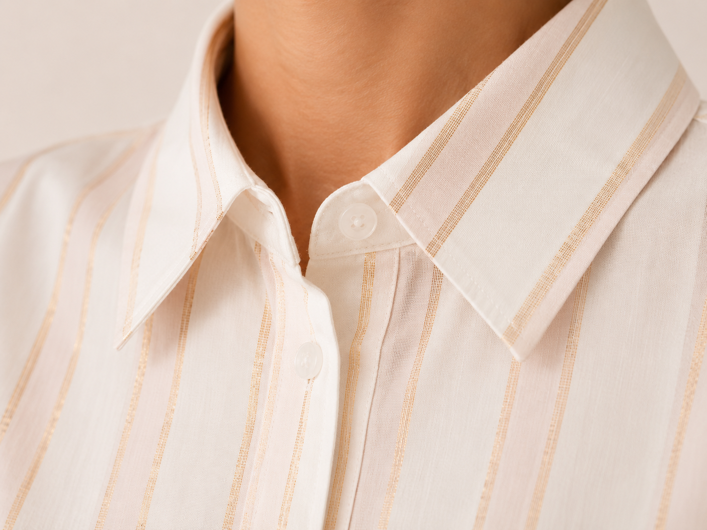 Women Peach Resort Stripe Shirt