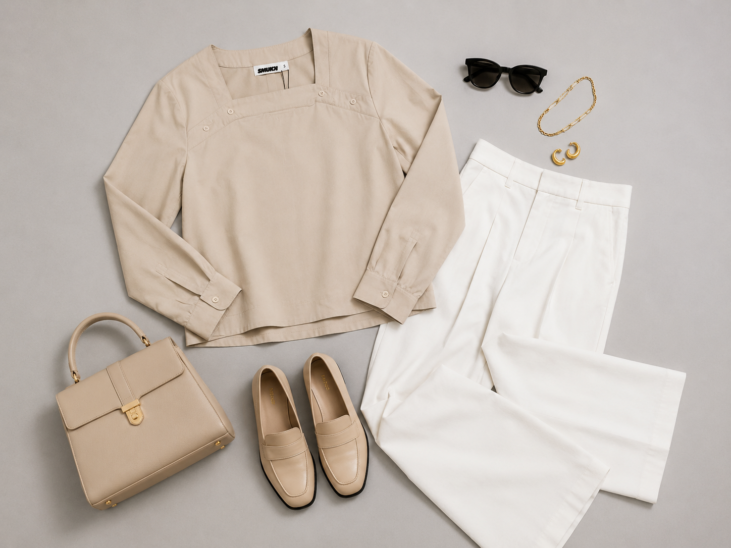 Women Minimal Square Neck Structured Top