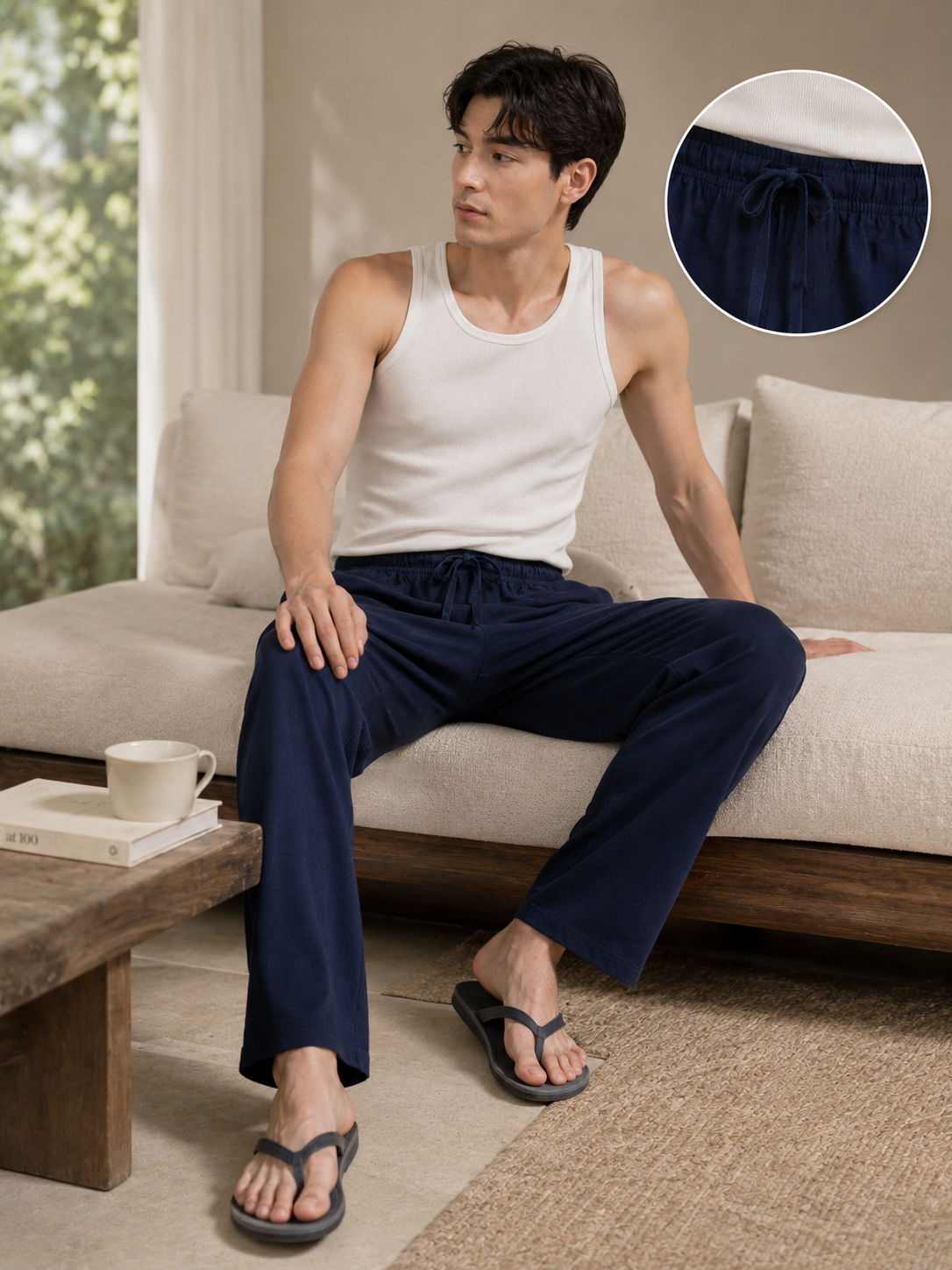 Men Navy Comfy Lounge Pants