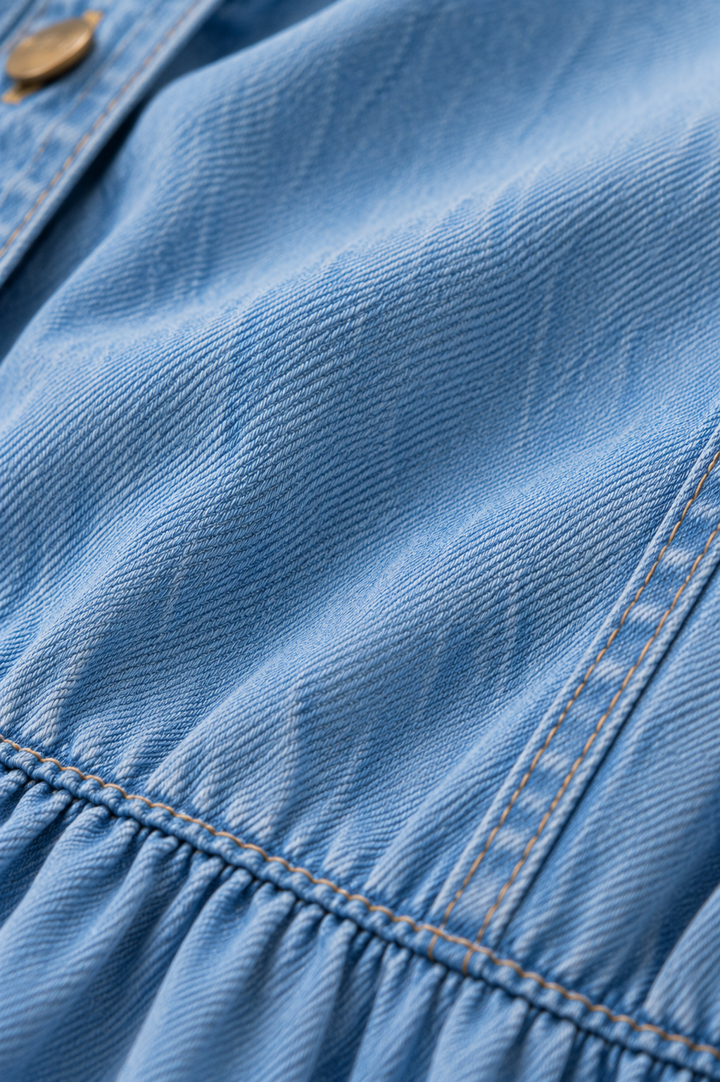 Women Denim Tiered Shirt Dress