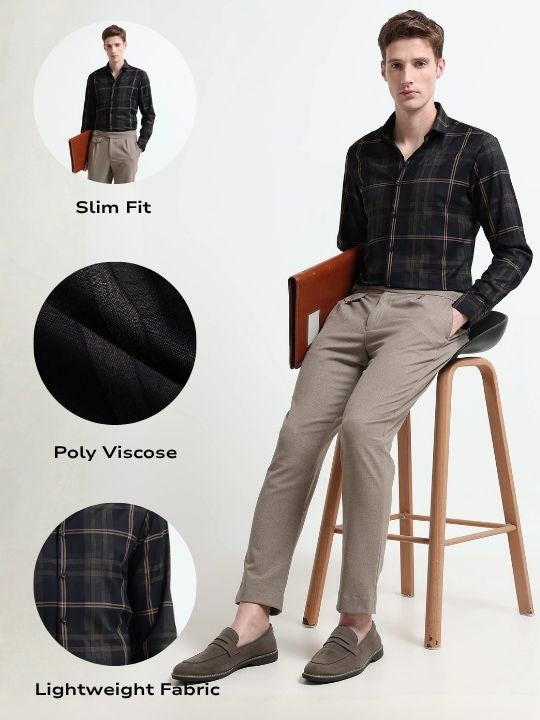 Men Multi Checked Slim Fit Shirt