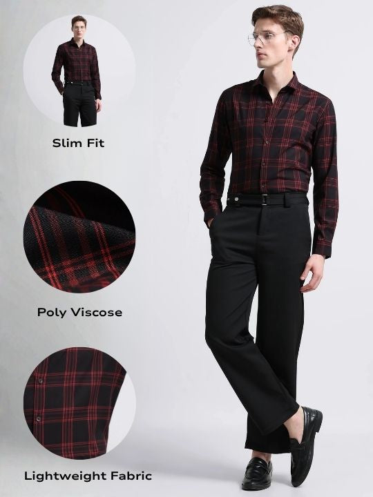 Men Multi Checked Slim Fit Shirt
