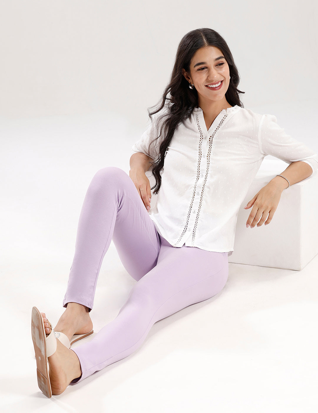 Women Purple Casual Pants