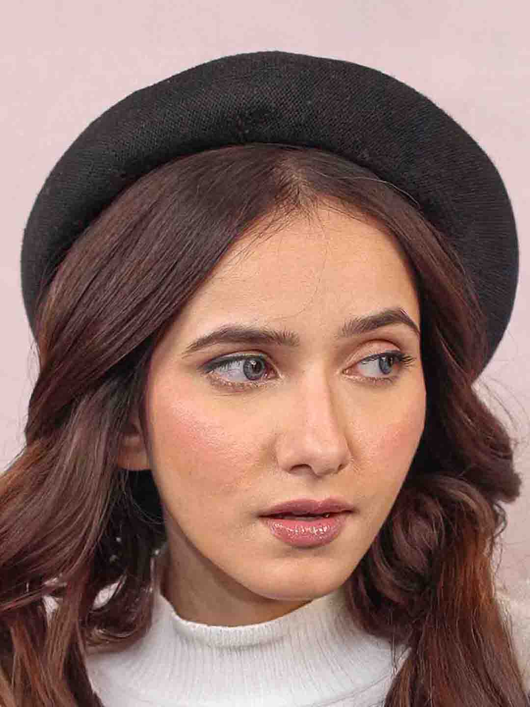 Black Wool Beret
