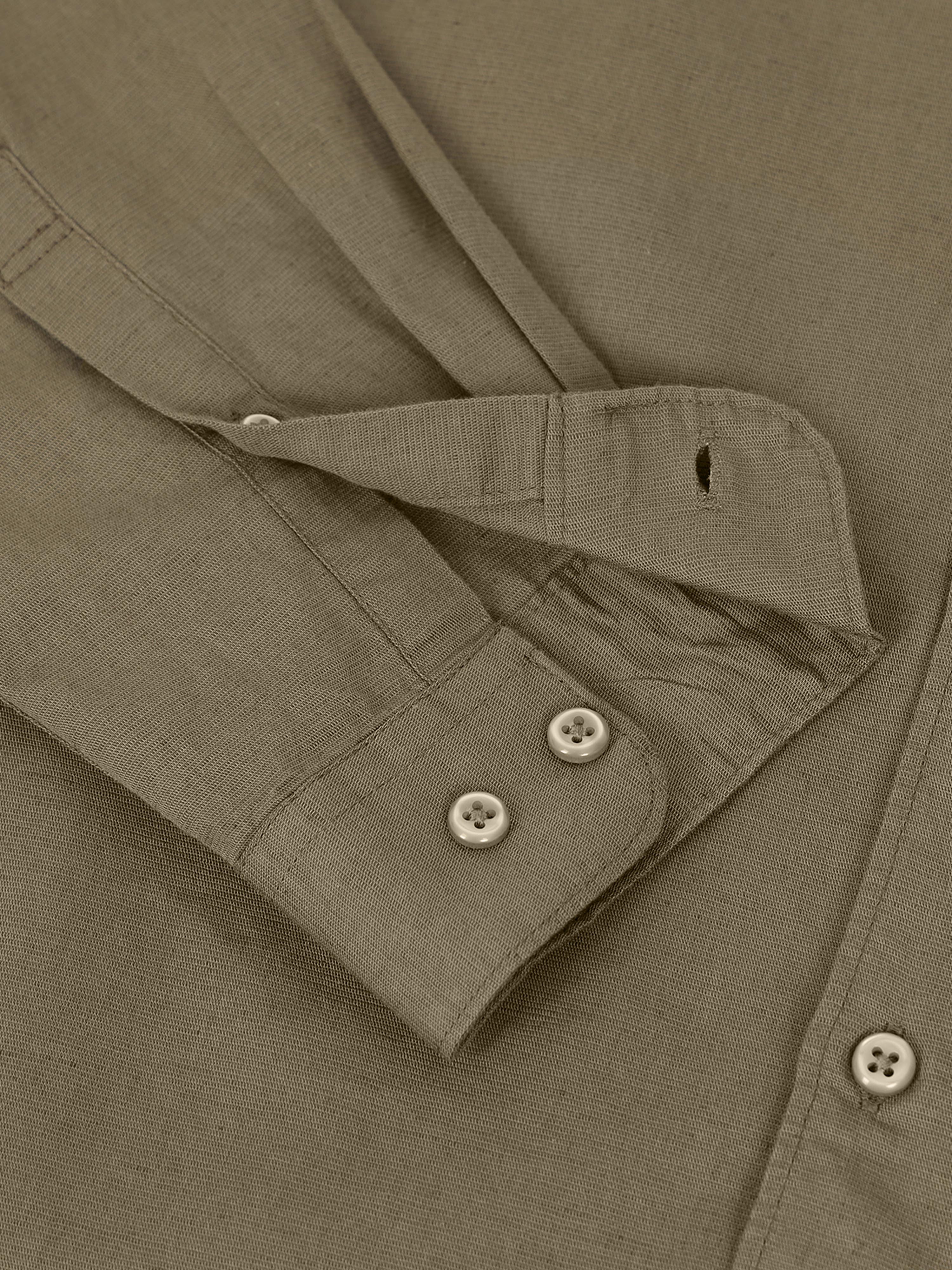 Men Olive Slim Fit Shirt