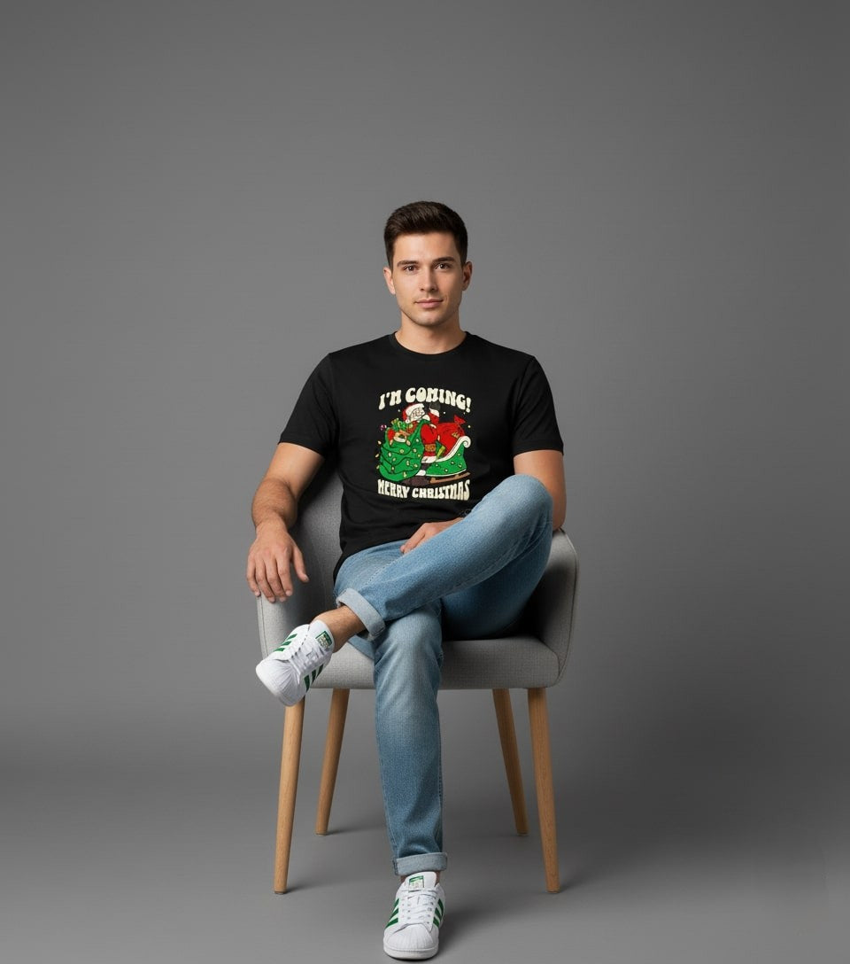 Men Printed Black Cotton Tshirt