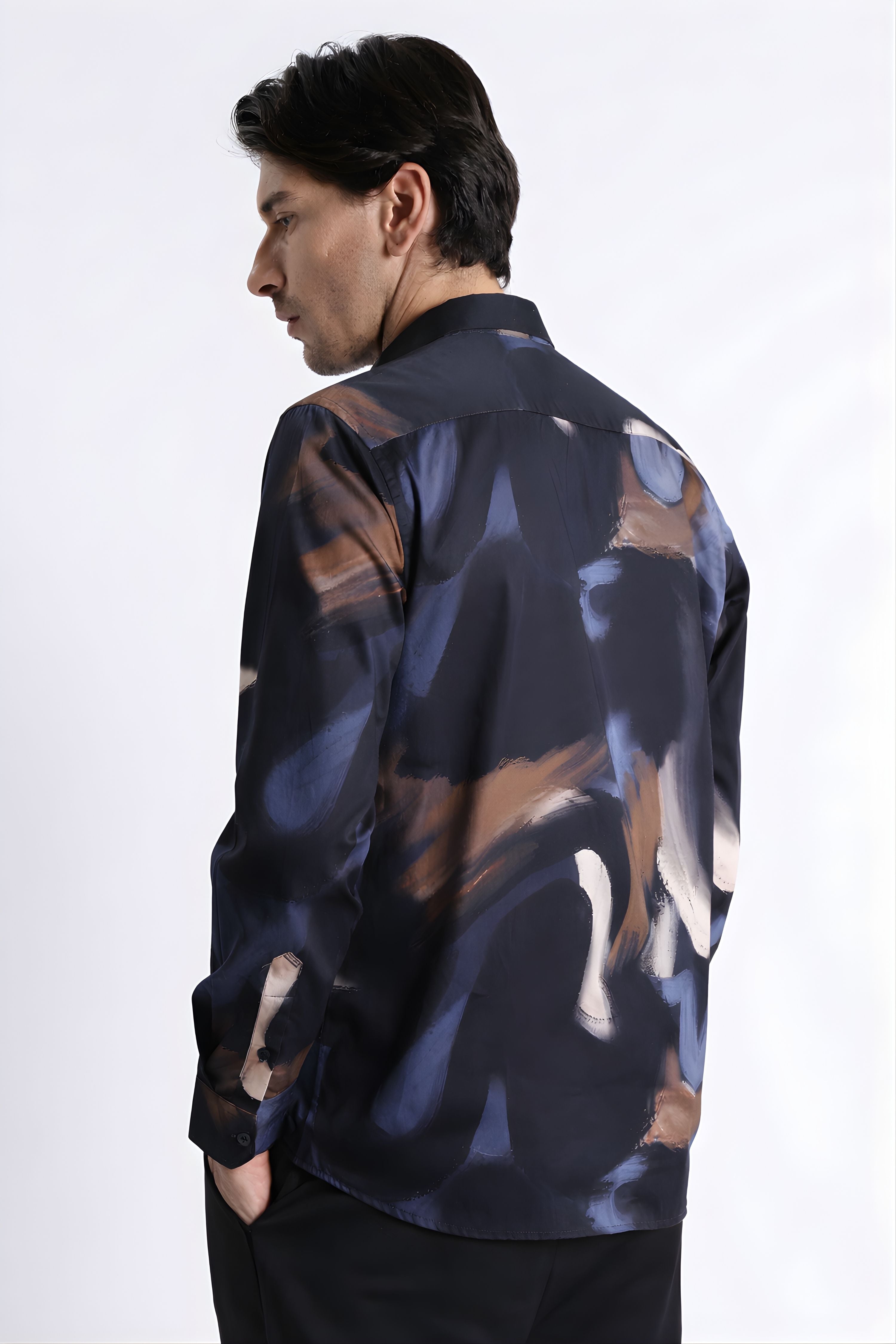 Men Refined Floral Digital Print Shirt
