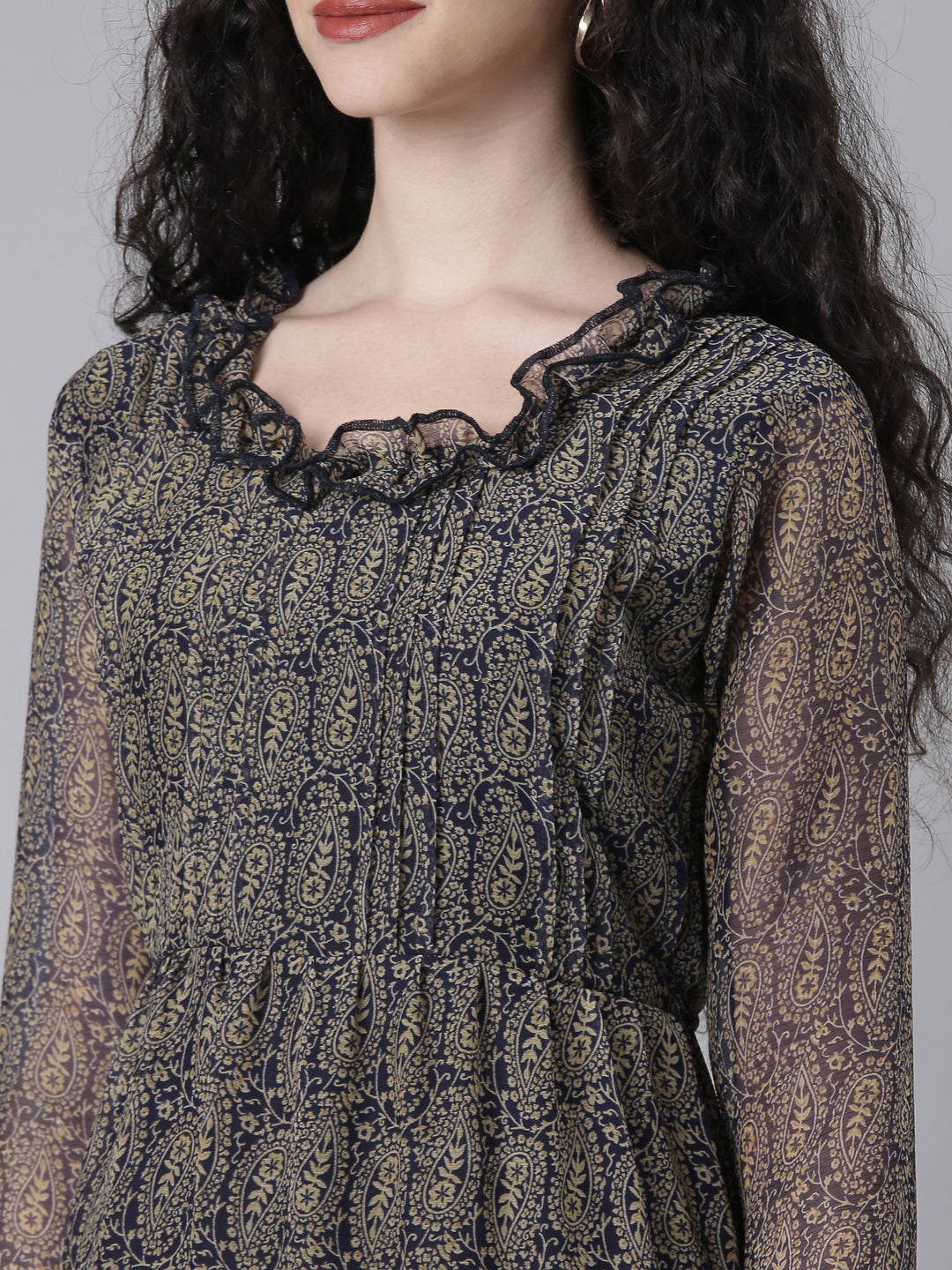 Women Soft Bloom Chiffon Dress