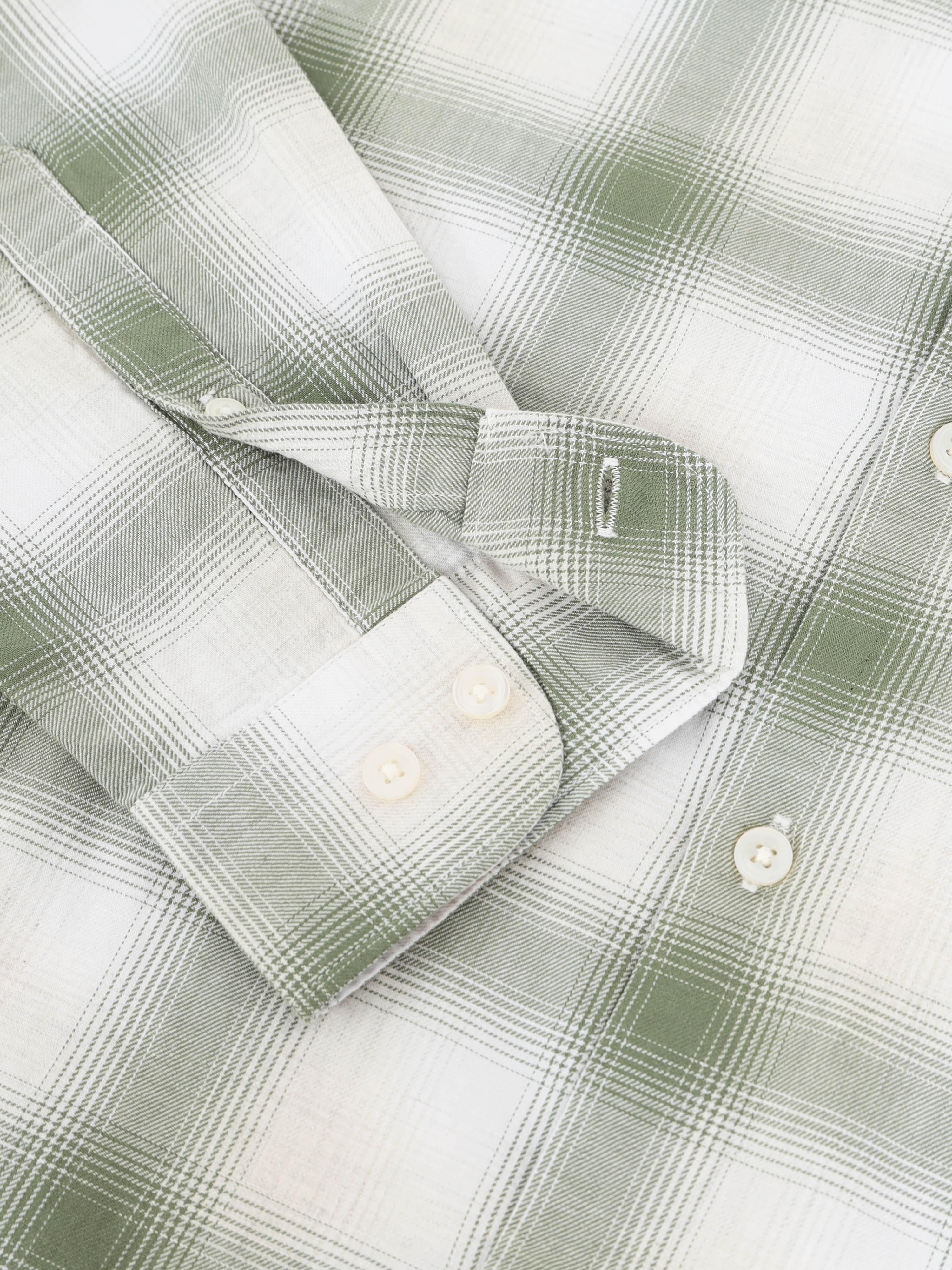 Men Green Checked Shirt