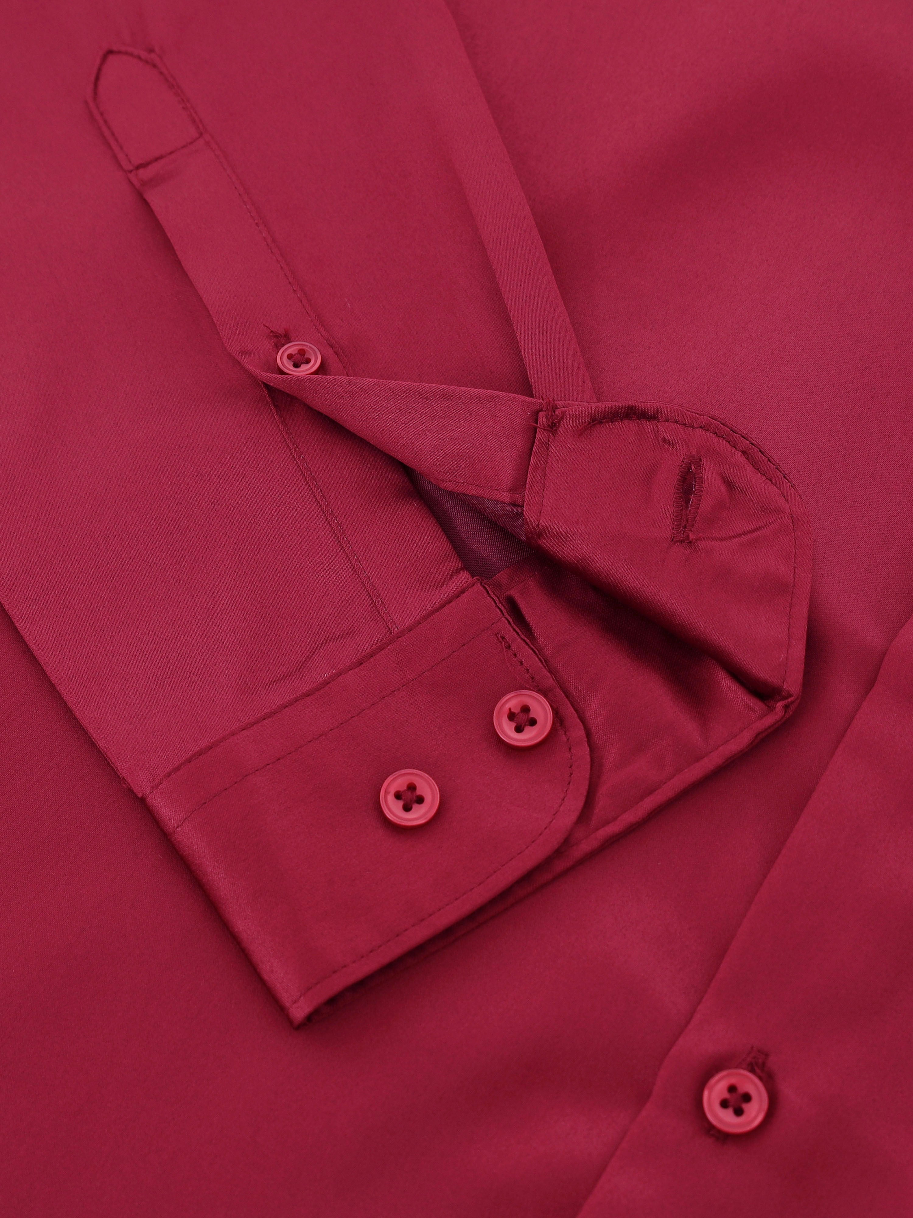 Men Red Solid Shirt