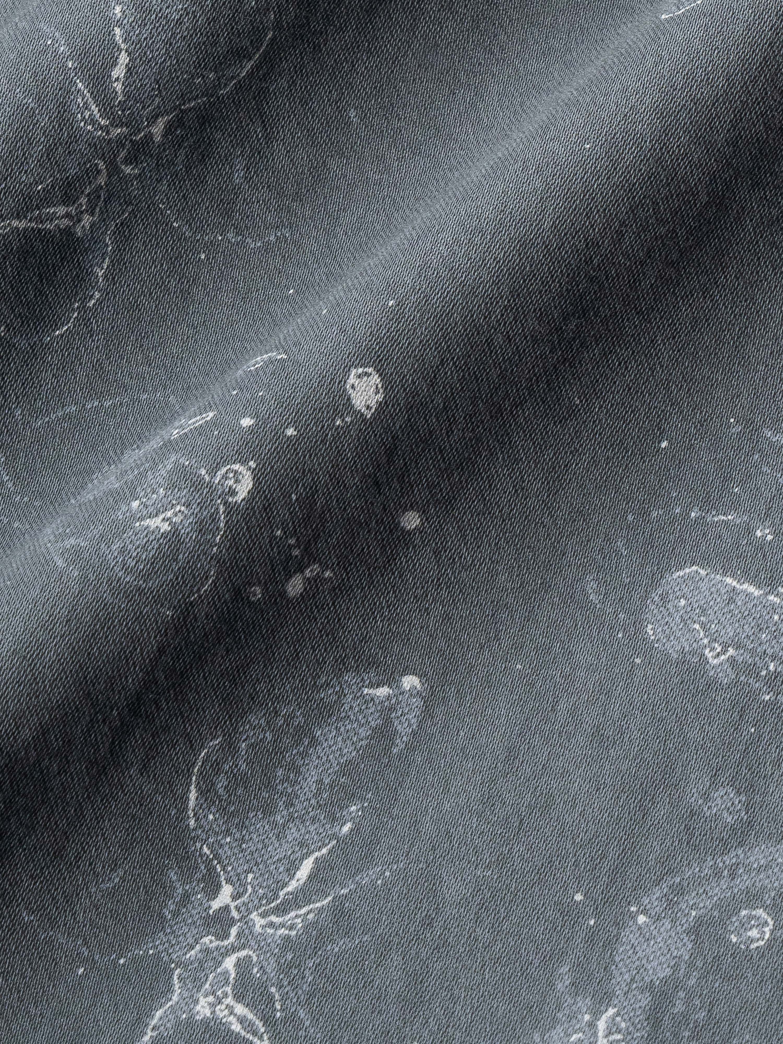 Men Grey Floral Print Shirt