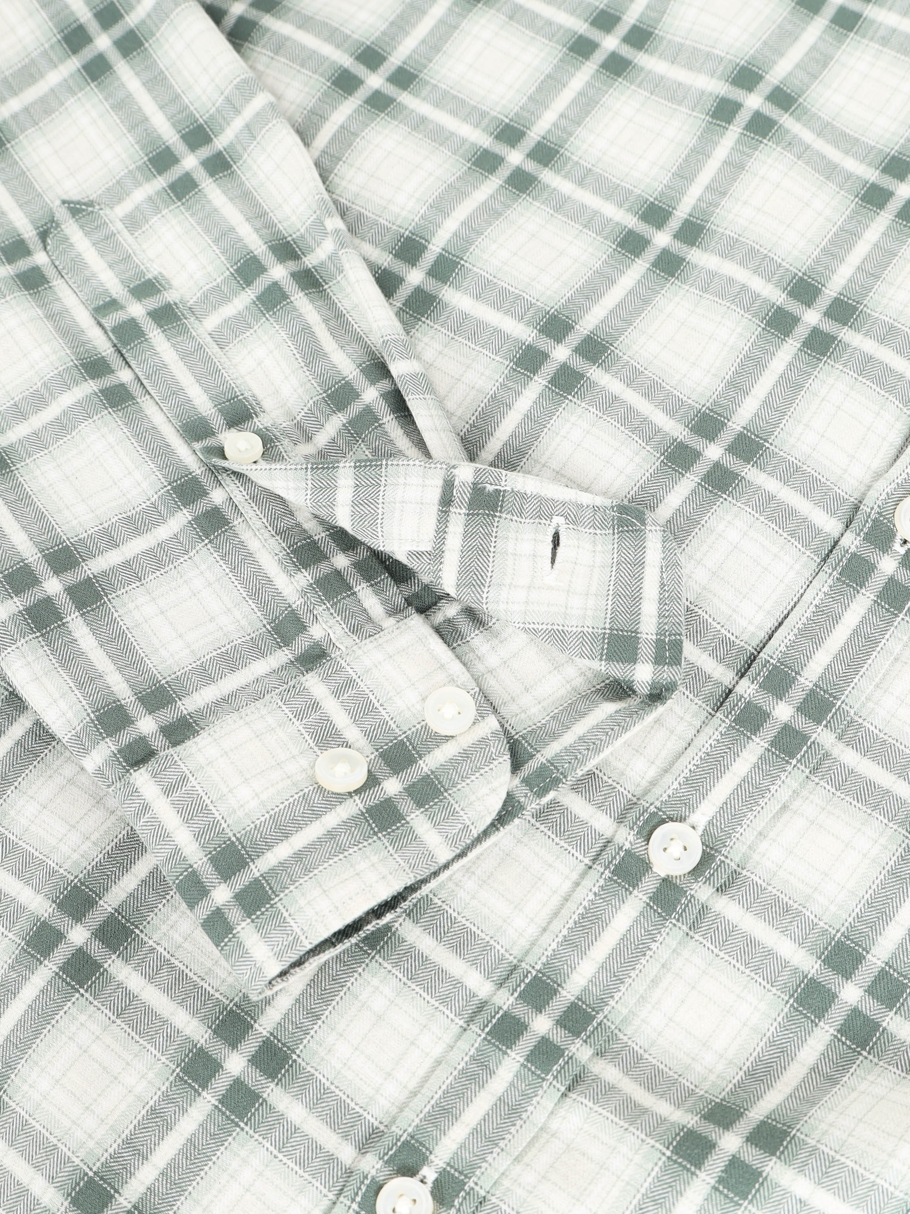 Men Green Checked Shirt