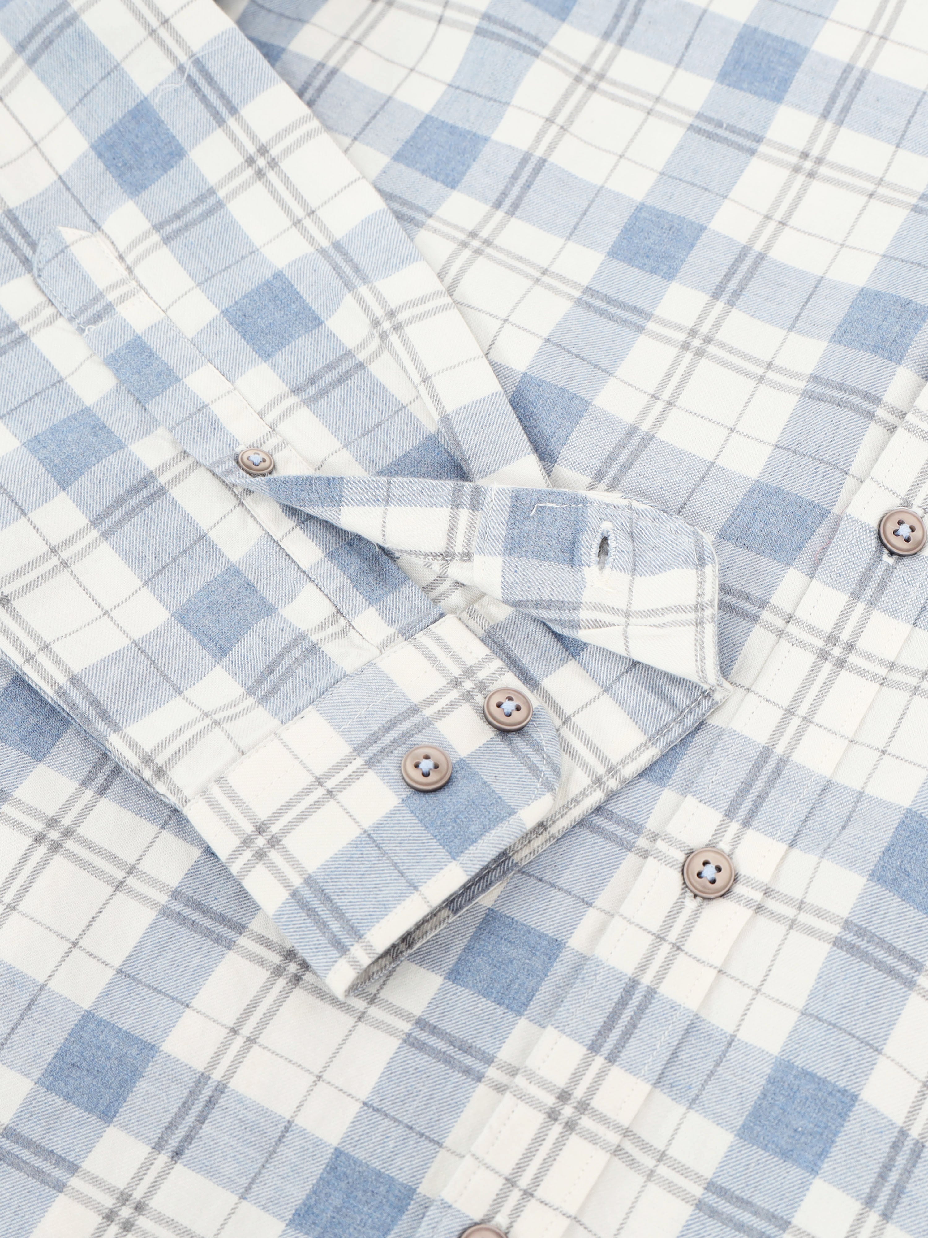 Men Blue Checked Shirt