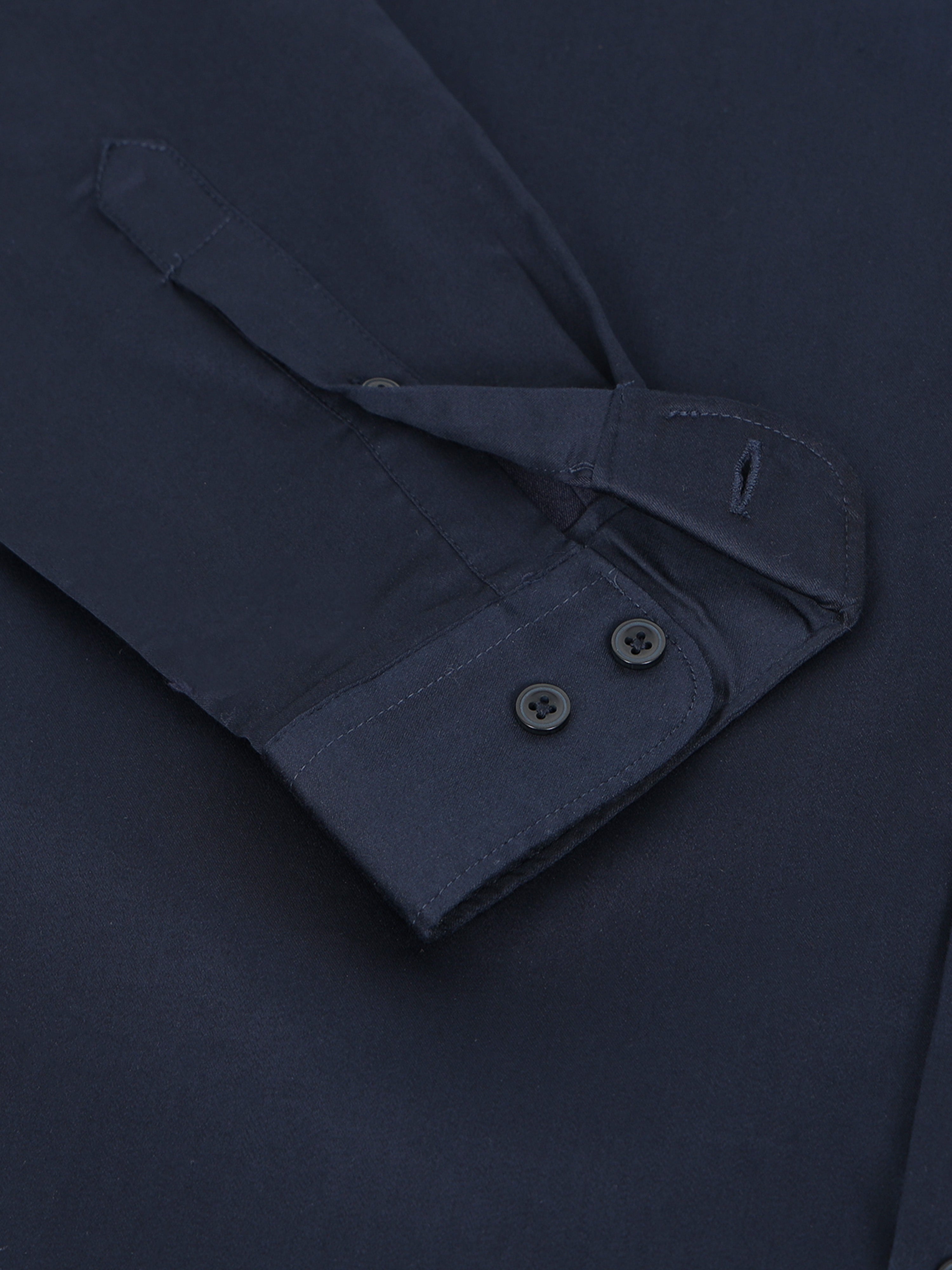 Men Navy  Satin Shirt